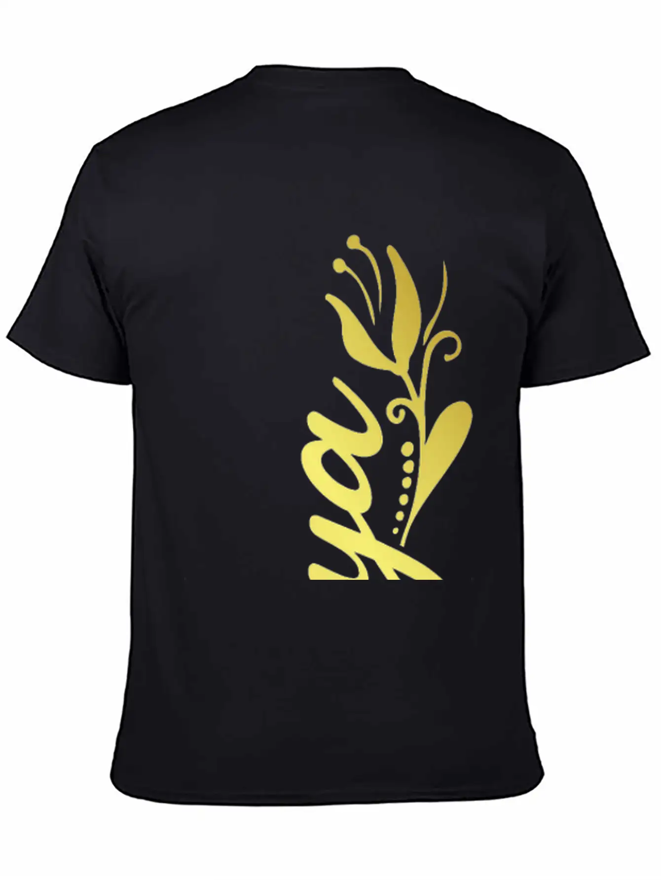 Tonya Name Faux Gold Tulip Flourish Unisex Short Sleeve Soft Cotton T-Shirt – Casual Everyday Wear