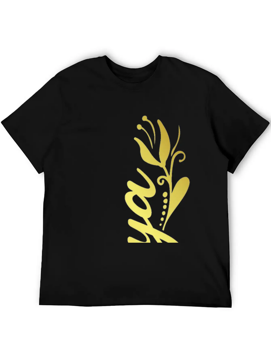 Tonya Name Faux Gold Tulip Flourish Unisex Short Sleeve Soft Cotton T-Shirt – Casual Everyday Wear
