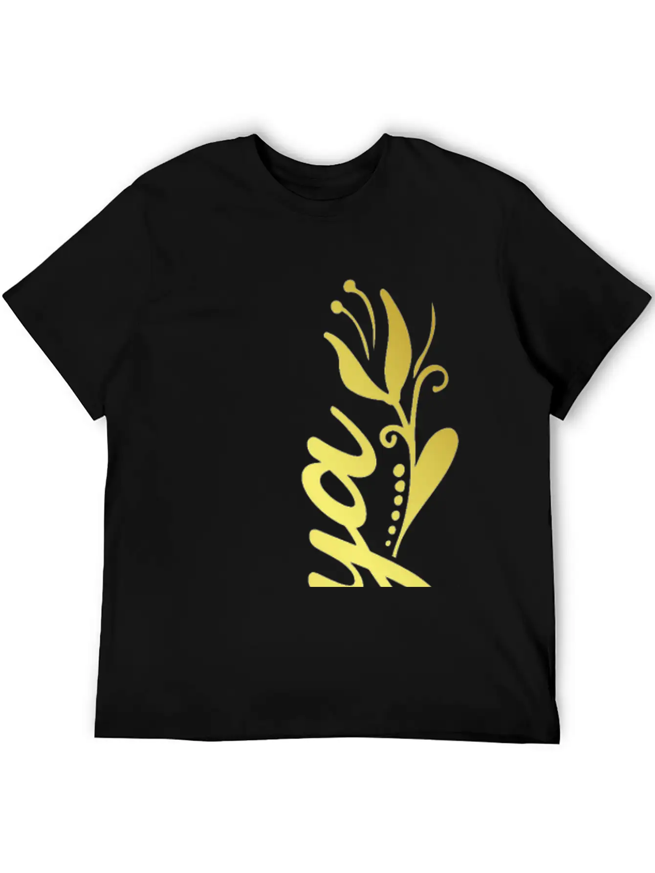 Tonya Name Faux Gold Tulip Flourish Unisex Short Sleeve Soft Cotton T-Shirt – Casual Everyday Wear