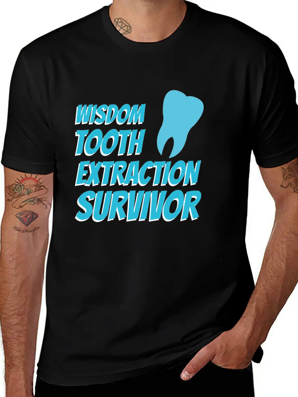TOOTH EXTRACTION: Tooth Extraction Survivor Breathable Soft Cotton T-Shirt – Timeless Casual Look