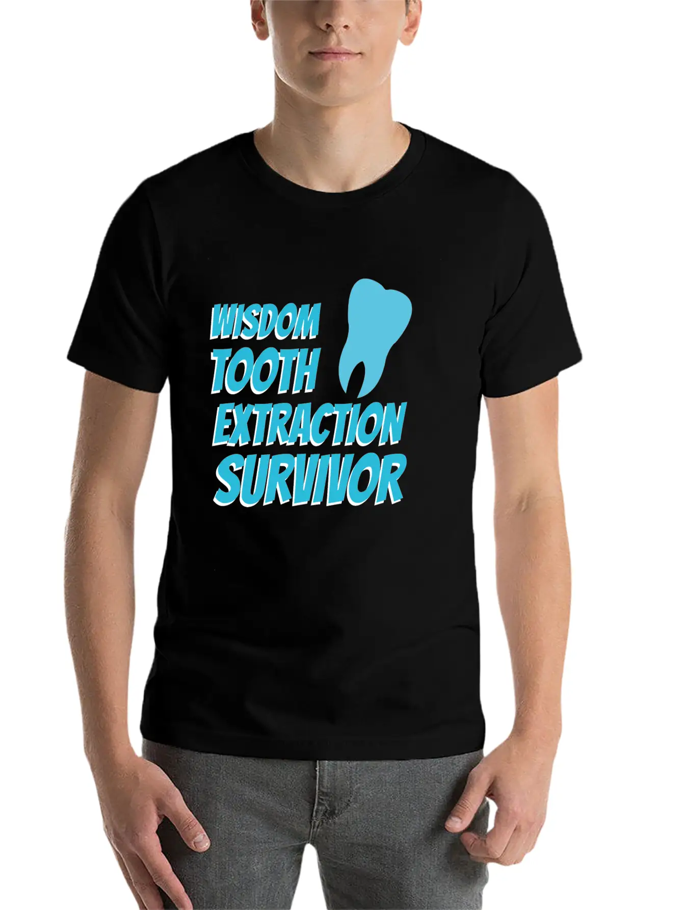 TOOTH EXTRACTION: Tooth Extraction Survivor Breathable Soft Cotton T-Shirt – Timeless Casual Look