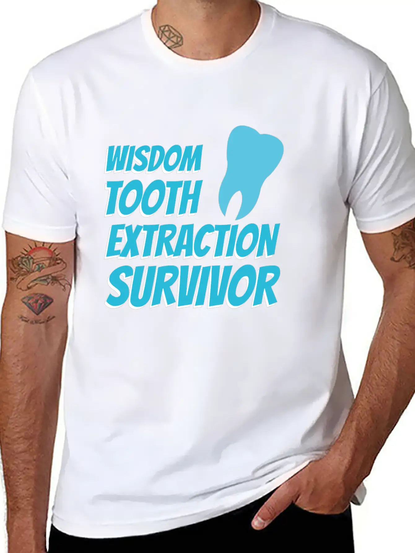 TOOTH EXTRACTION: Tooth Extraction Survivor Breathable Soft Cotton T-Shirt – Timeless Casual Look