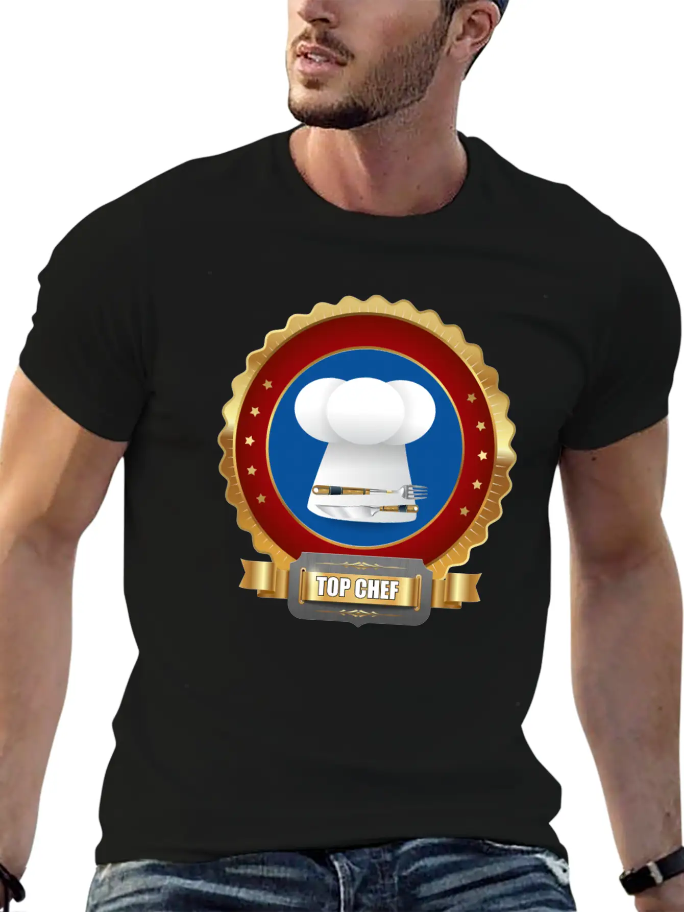 Top Chef Award For Cooking Casual Graphic T-Shirt – Simple And Comfortable Daily Wear
