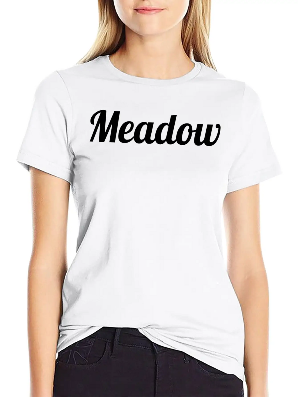 Top That Says The Word Meadow Cute Adults Kids Gra Breathable Soft Cotton T-Shirt – Timeless Casual Look