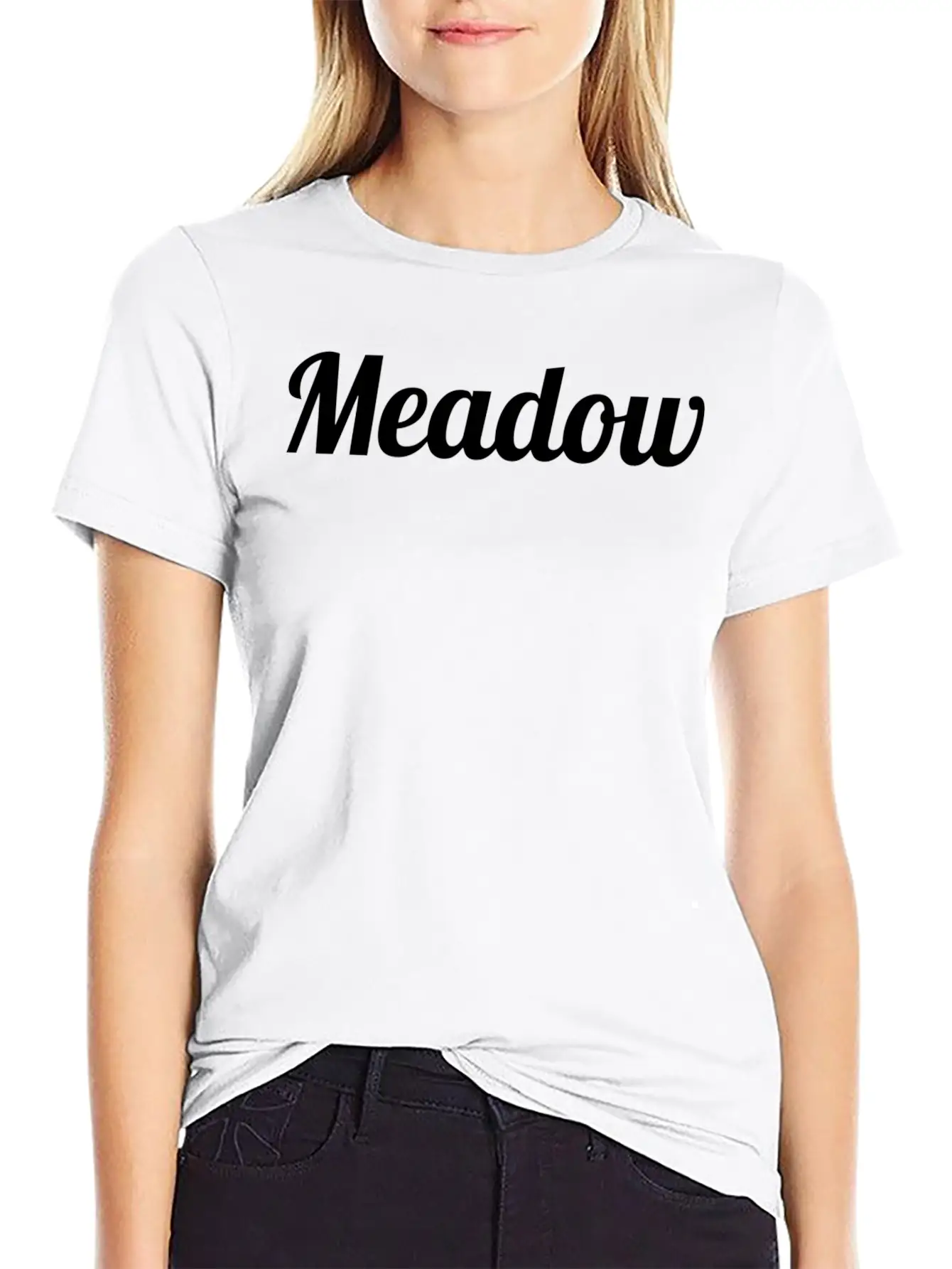 Top That Says The Word Meadow Cute Adults Kids Gra Breathable Soft Cotton T-Shirt – Timeless Casual Look