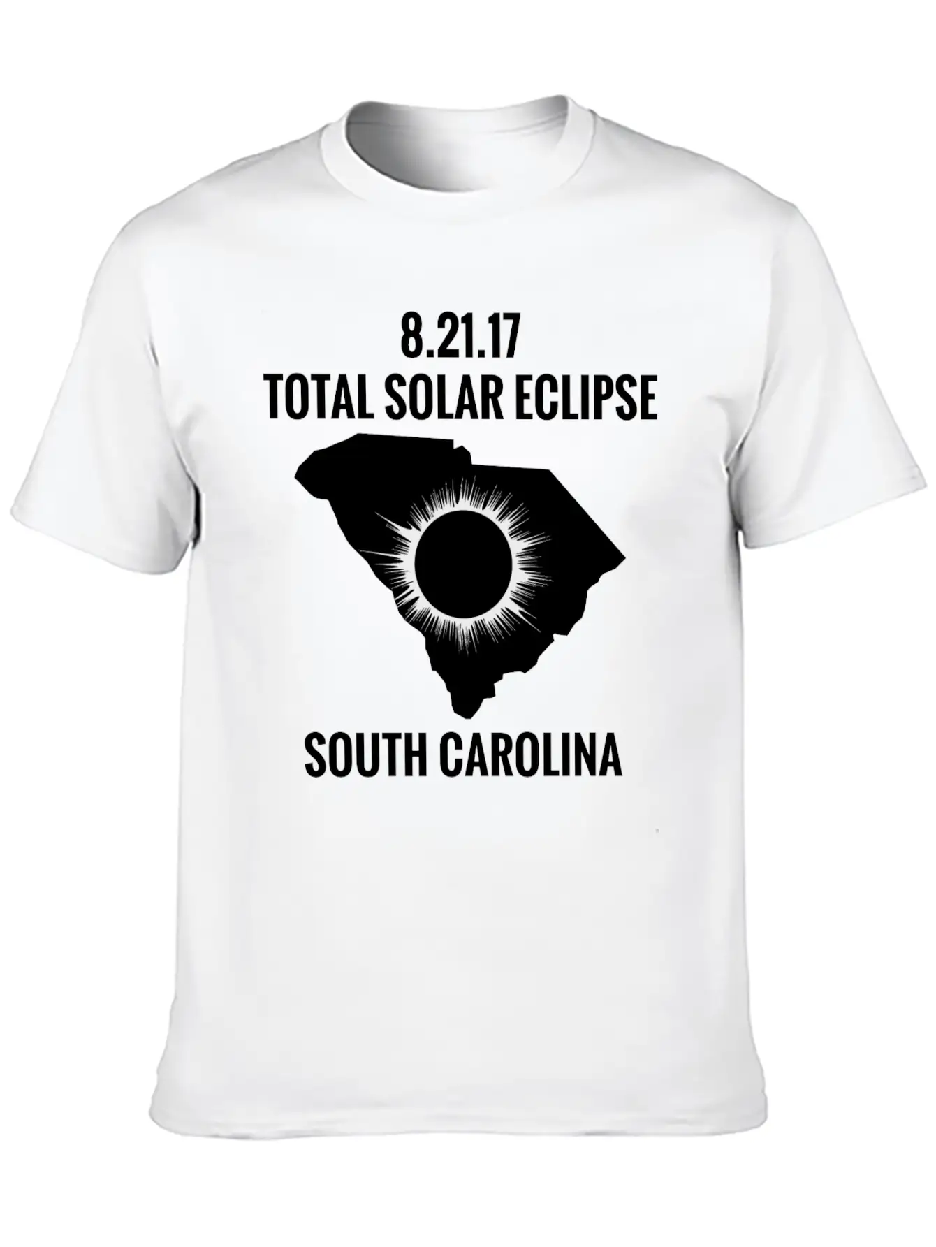 Total Solar Eclipse 2017 South Carolina Unisex Short Sleeve Soft Cotton T-Shirt – Casual Everyday Wear