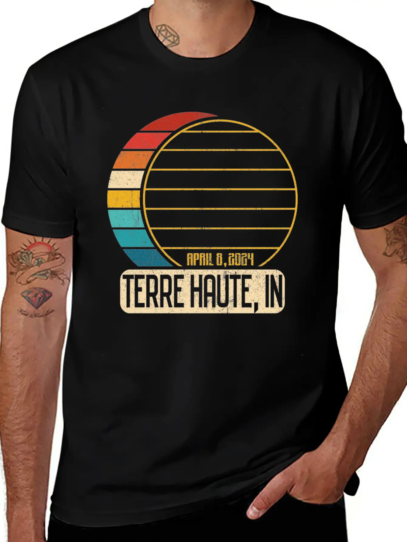 Total Solar Eclipse Indiana Terre Haute 4 28 2024T Unisex Casual T-Shirt – Clean Design For Daily Comfort