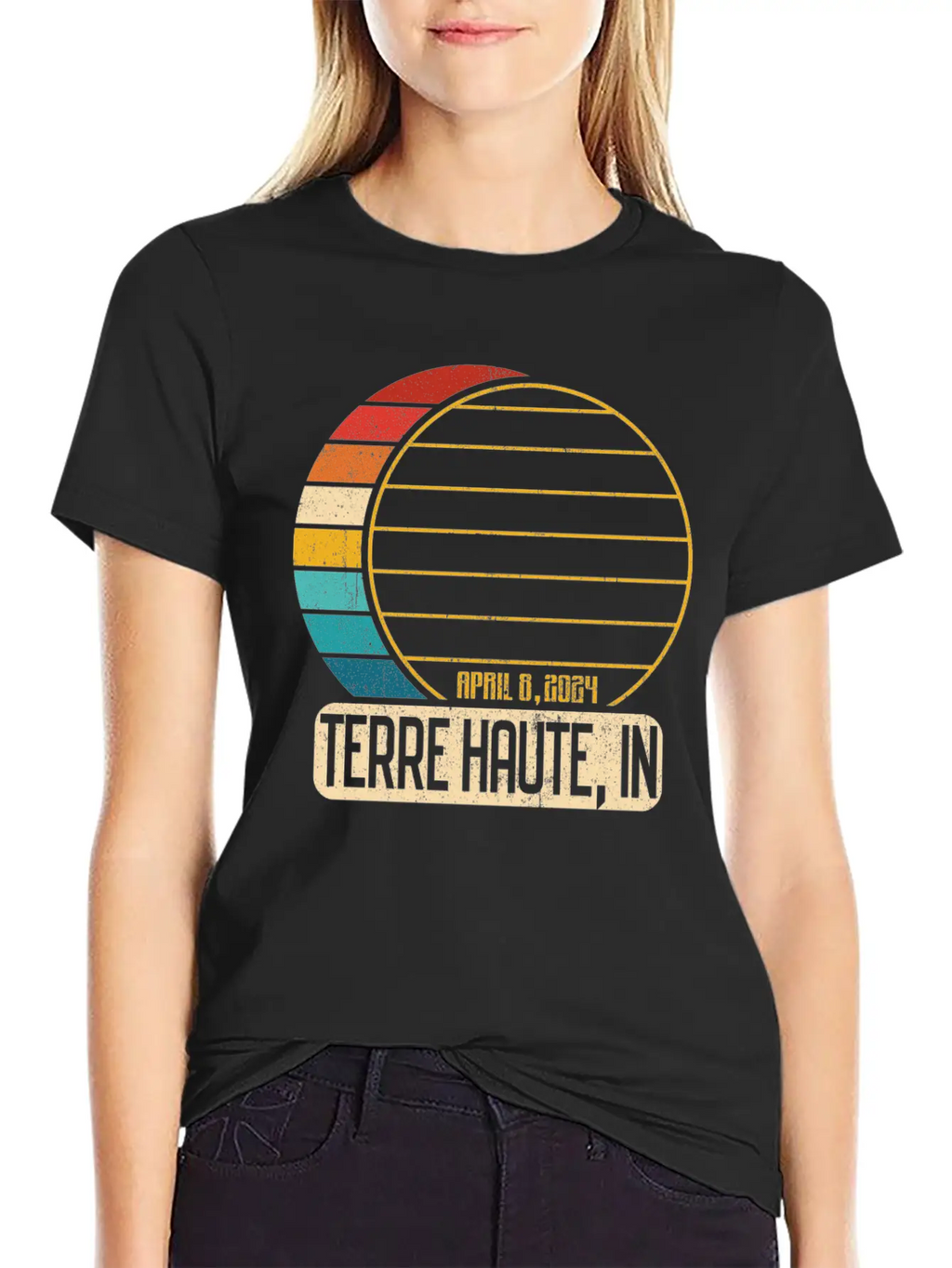 Total Solar Eclipse Indiana Terre Haute 4 28 2024T Unisex Casual T-Shirt – Clean Design For Daily Comfort