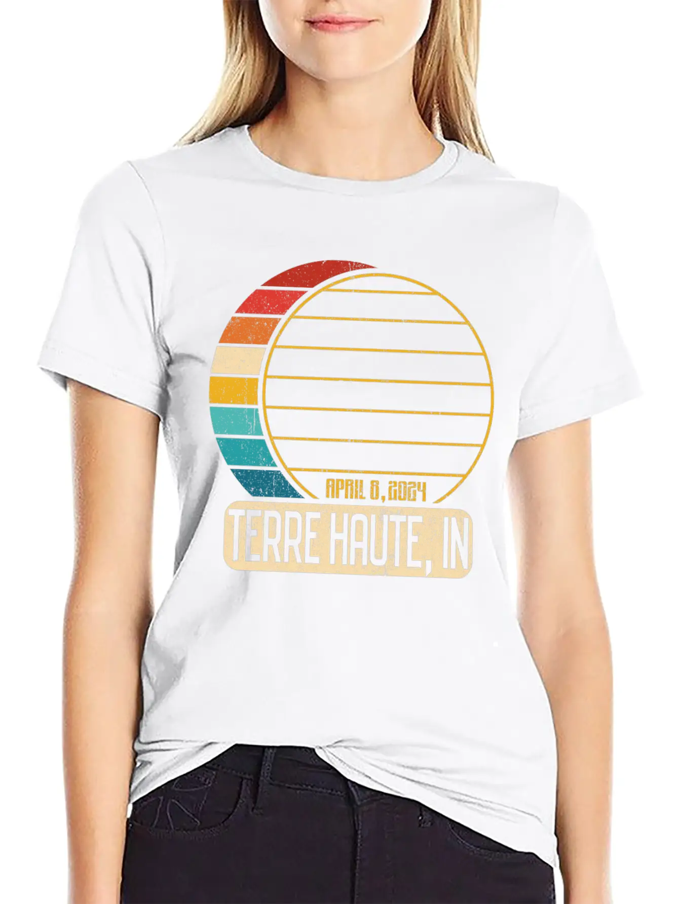 Total Solar Eclipse Indiana Terre Haute 4 28 2024T Unisex Casual T-Shirt – Clean Design For Daily Comfort
