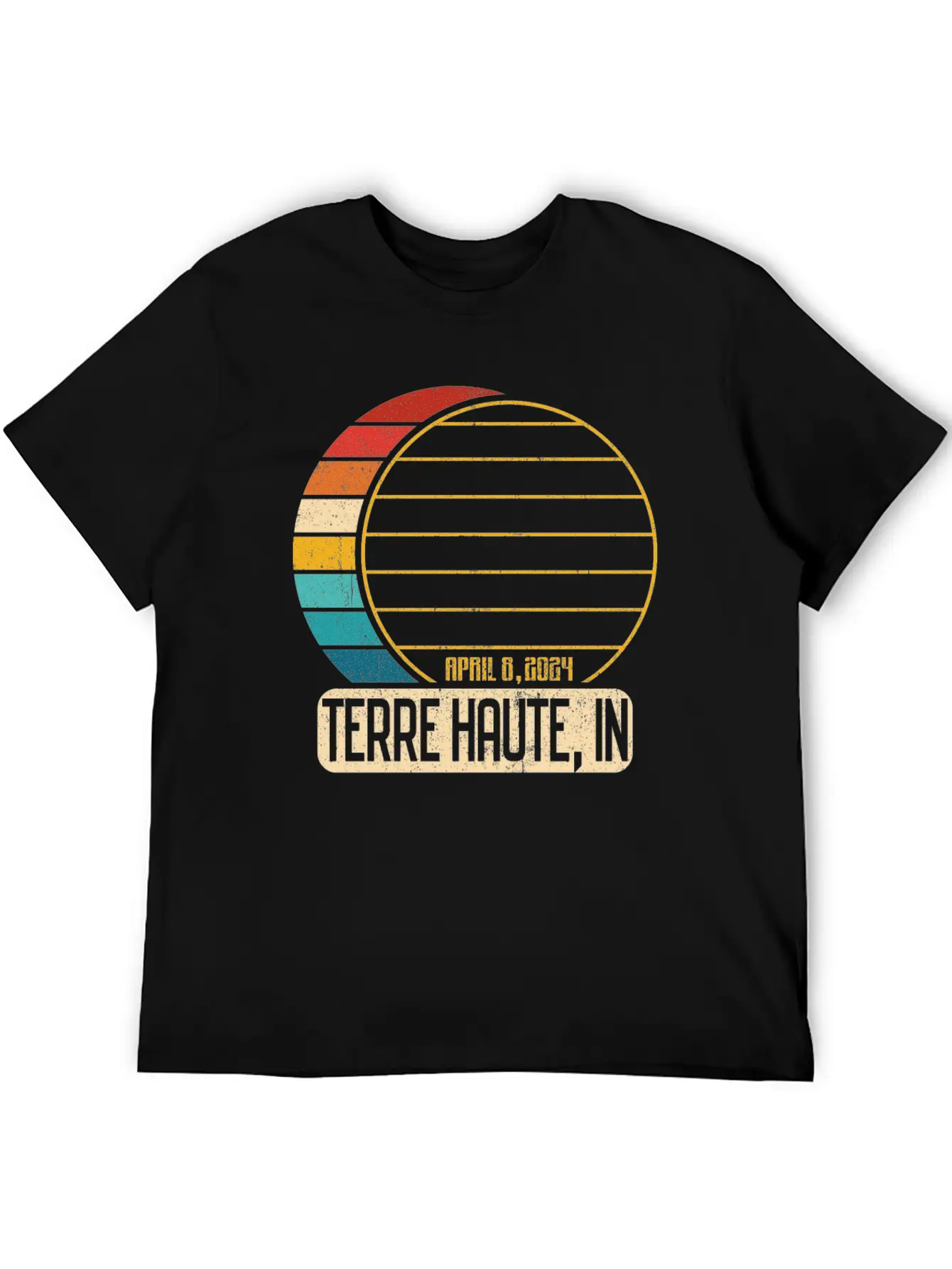 Total Solar Eclipse Indiana Terre Haute 4 28 2024T Unisex Casual T-Shirt – Clean Design For Daily Comfort