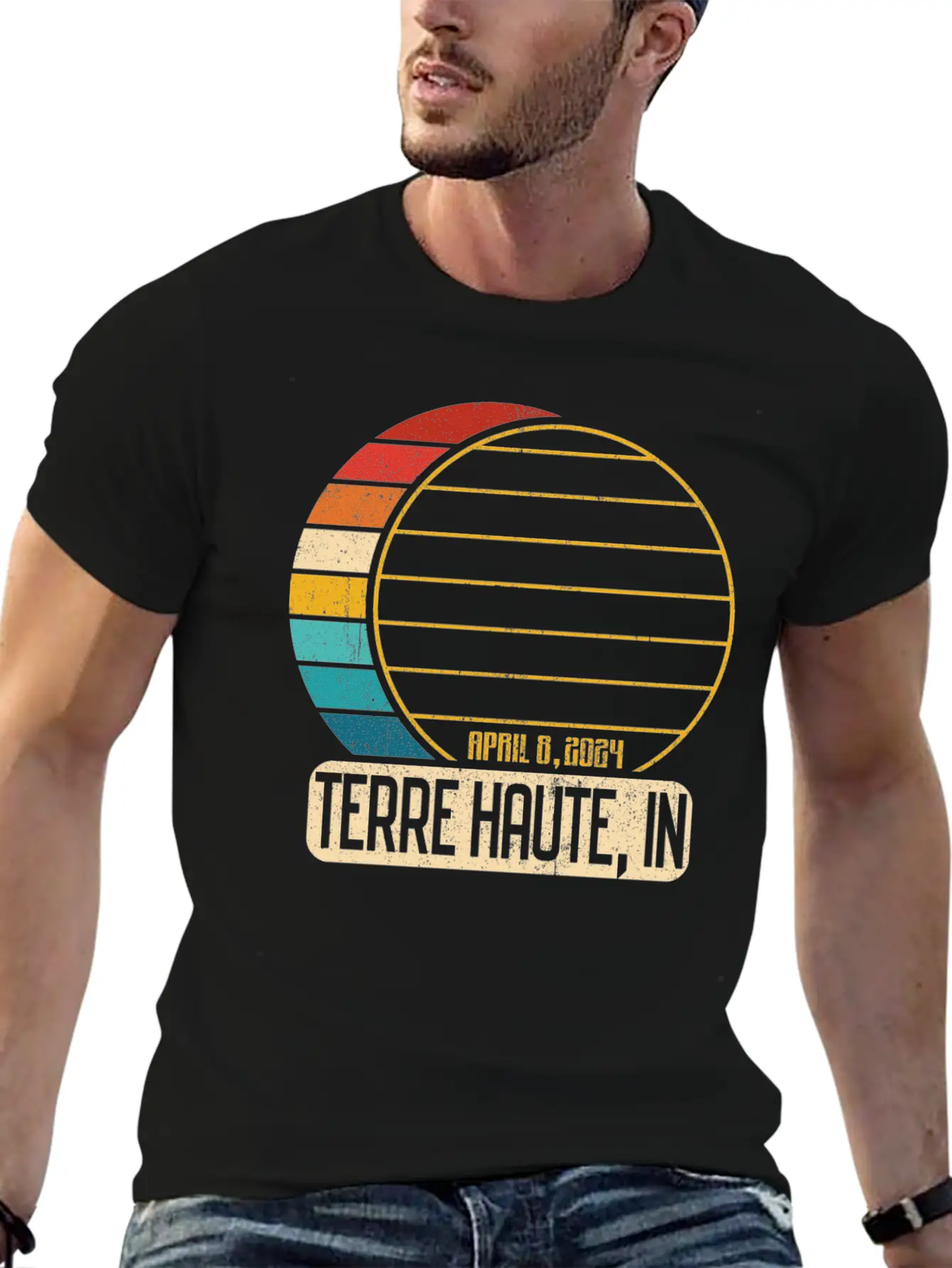 Total Solar Eclipse Indiana Terre Haute 4 28 2024T Unisex Casual T-Shirt – Clean Design For Daily Comfort