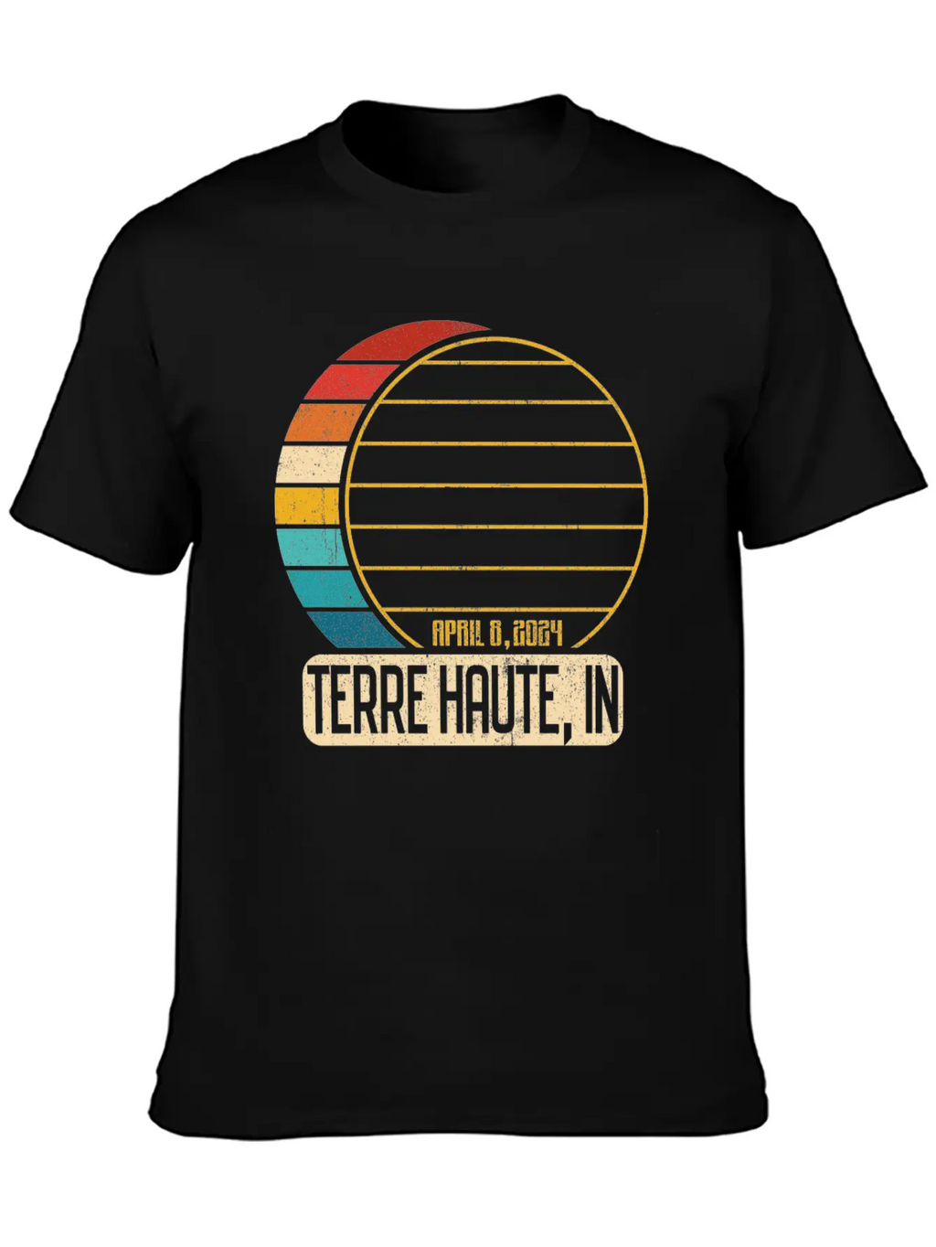 Total Solar Eclipse Indiana Terre Haute 4 28 2024T Unisex Casual T-Shirt – Clean Design For Daily Comfort