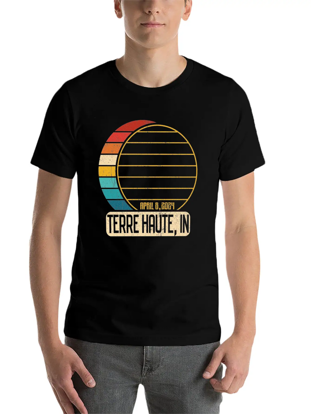 Total Solar Eclipse Indiana Terre Haute 4 28 2024T Unisex Casual T-Shirt – Clean Design For Daily Comfort