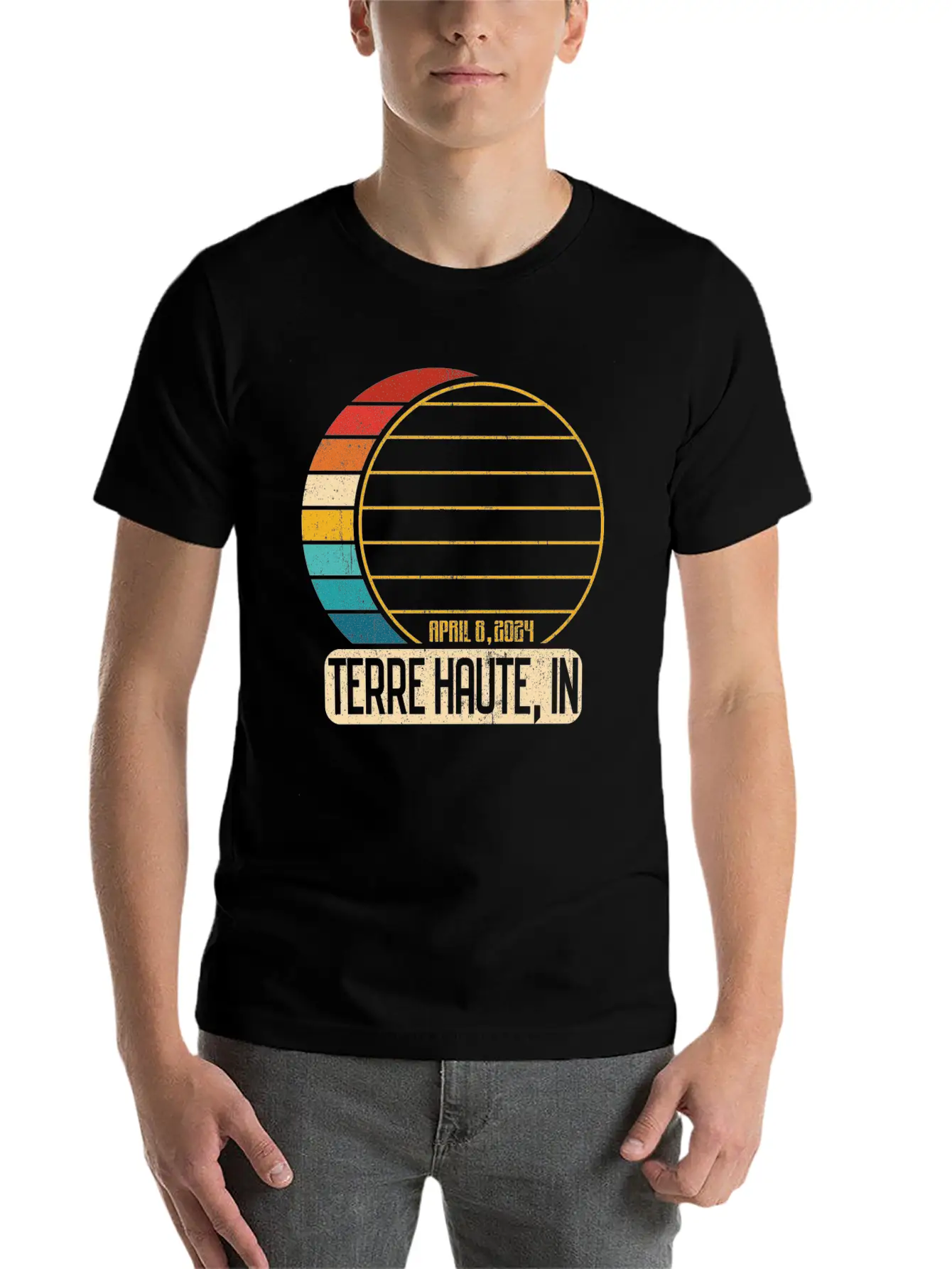 Total Solar Eclipse Indiana Terre Haute 4 28 2024T Unisex Casual T-Shirt – Clean Design For Daily Comfort