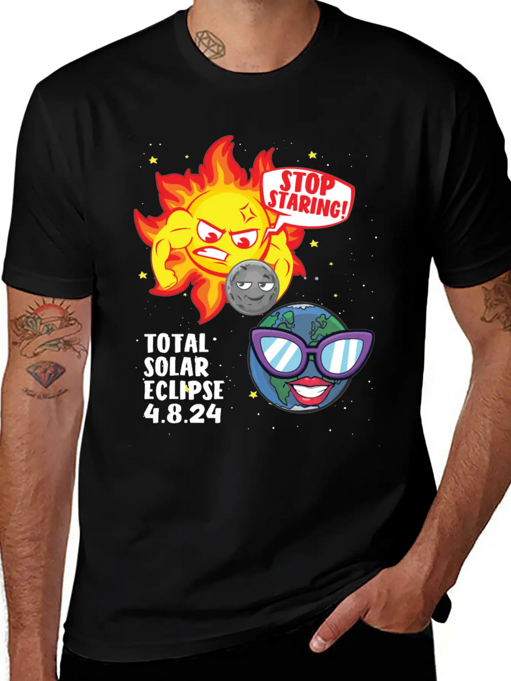 Total Solar Eclipse Stop Staring 4.08.24 Eclipse Unisex Casual T-Shirt – Clean Design For Daily Comfort