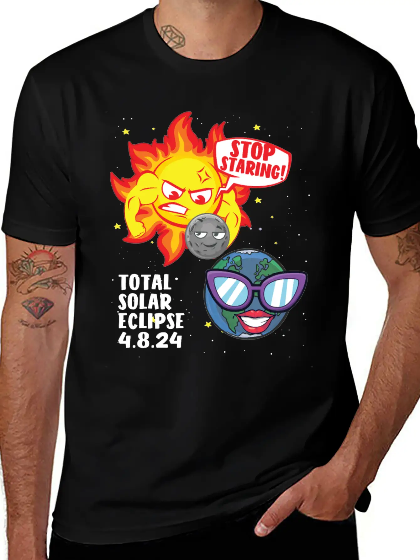 Total Solar Eclipse Stop Staring 4.08.24 Eclipse Unisex Casual T-Shirt – Clean Design For Daily Comfort
