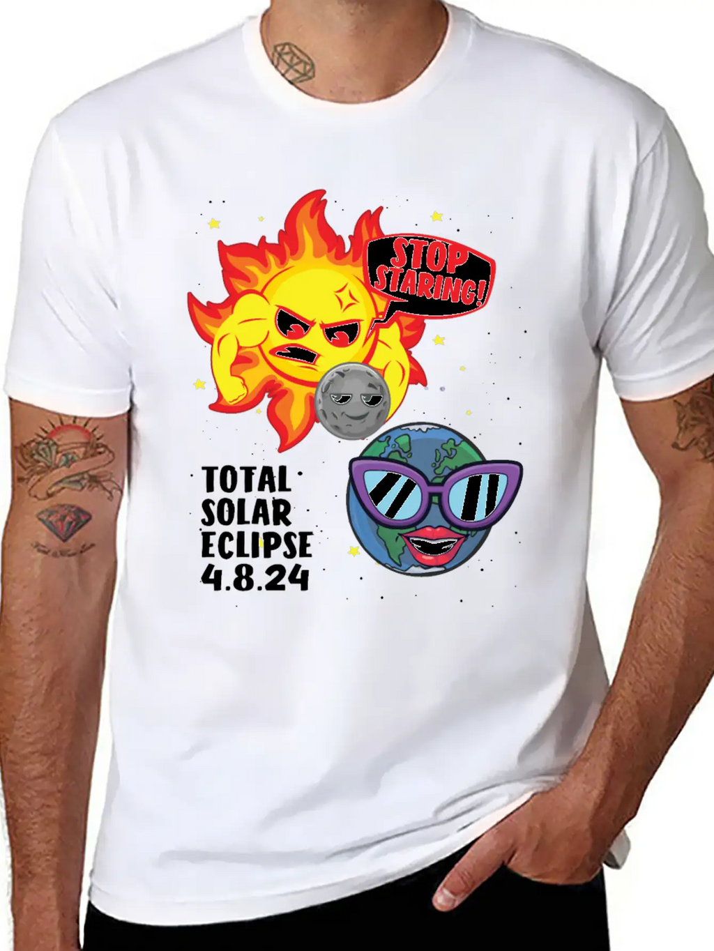 Total Solar Eclipse Stop Staring 4.08.24 Eclipse Unisex Casual T-Shirt – Clean Design For Daily Comfort