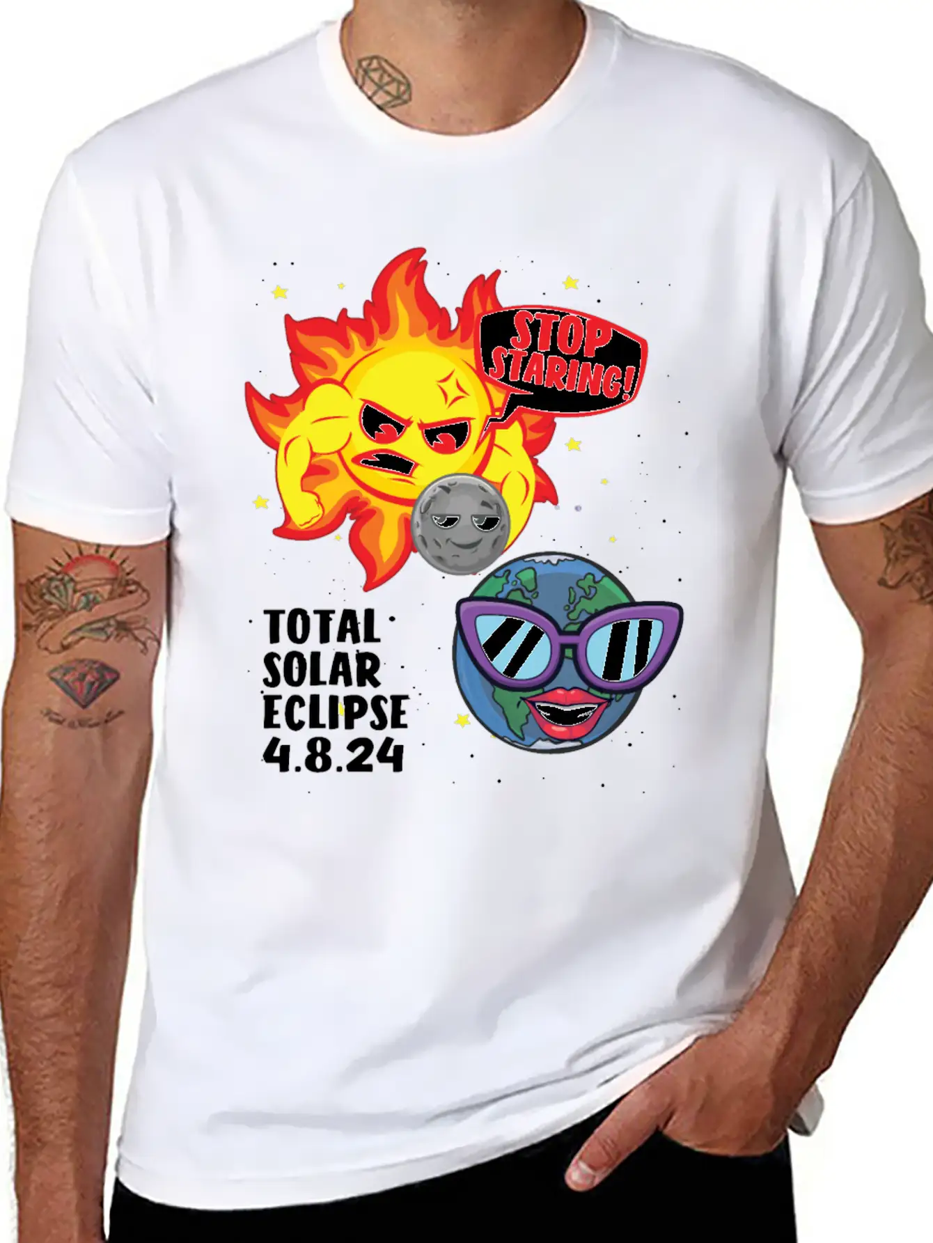 Total Solar Eclipse Stop Staring 4.08.24 Eclipse Unisex Casual T-Shirt – Clean Design For Daily Comfort