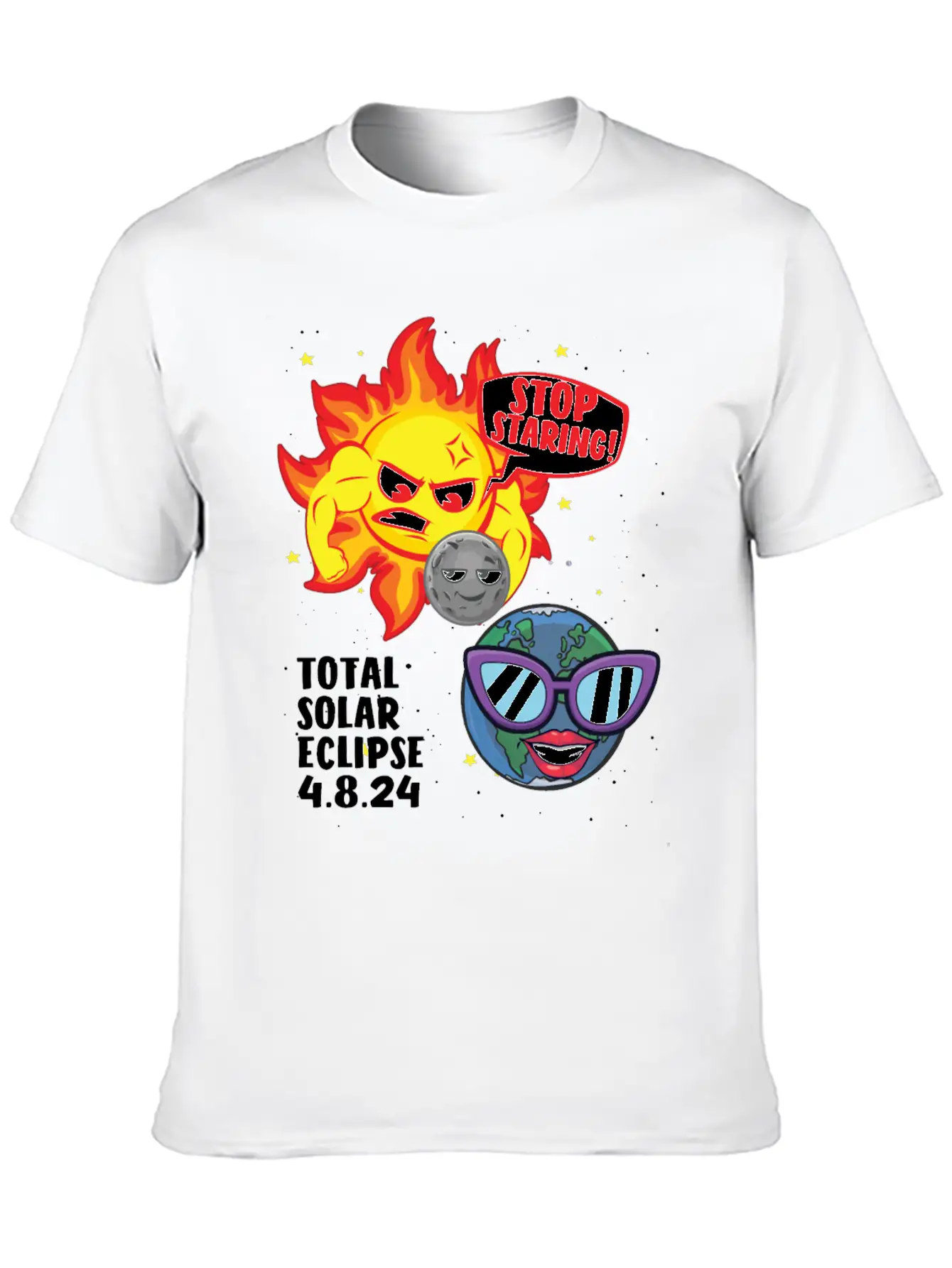 Total Solar Eclipse Stop Staring 4.08.24 Eclipse Unisex Casual T-Shirt – Clean Design For Daily Comfort