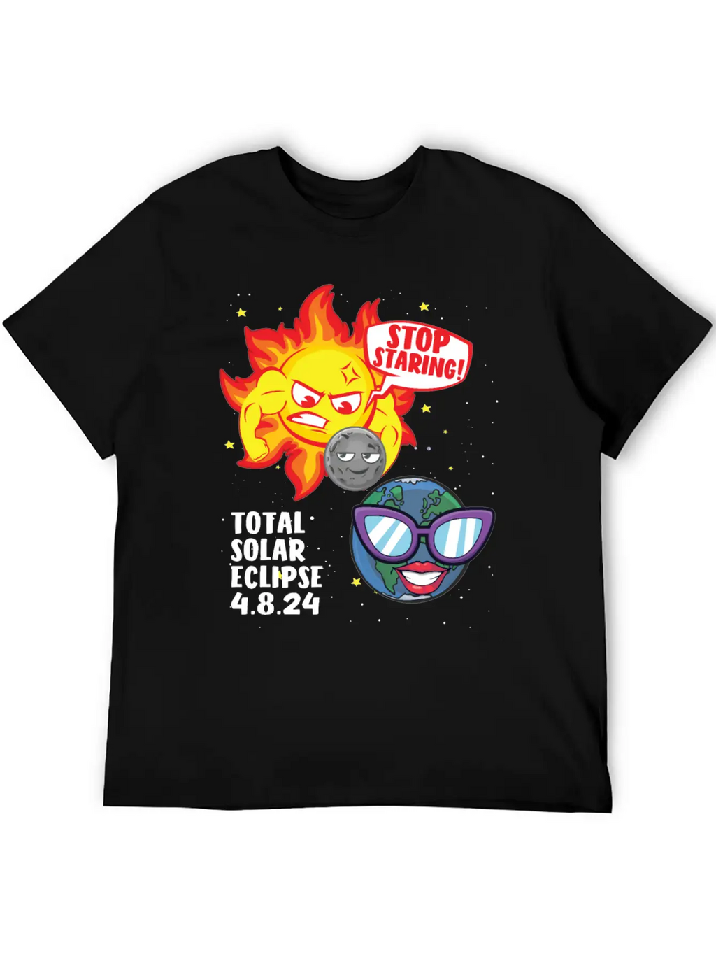 Total Solar Eclipse Stop Staring 4.08.24 Eclipse Unisex Casual T-Shirt – Clean Design For Daily Comfort