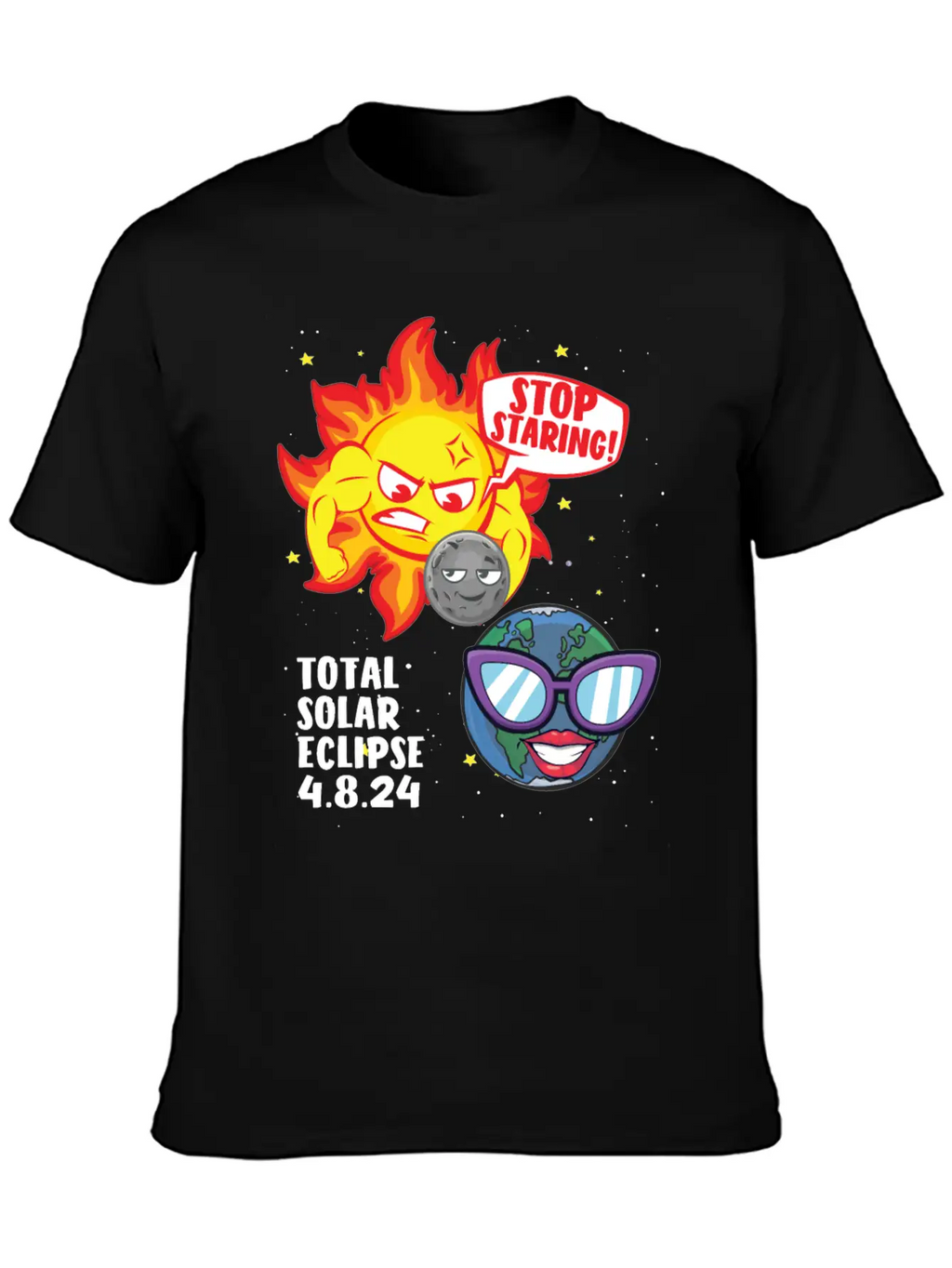 Total Solar Eclipse Stop Staring 4.08.24 Eclipse Unisex Casual T-Shirt – Clean Design For Daily Comfort