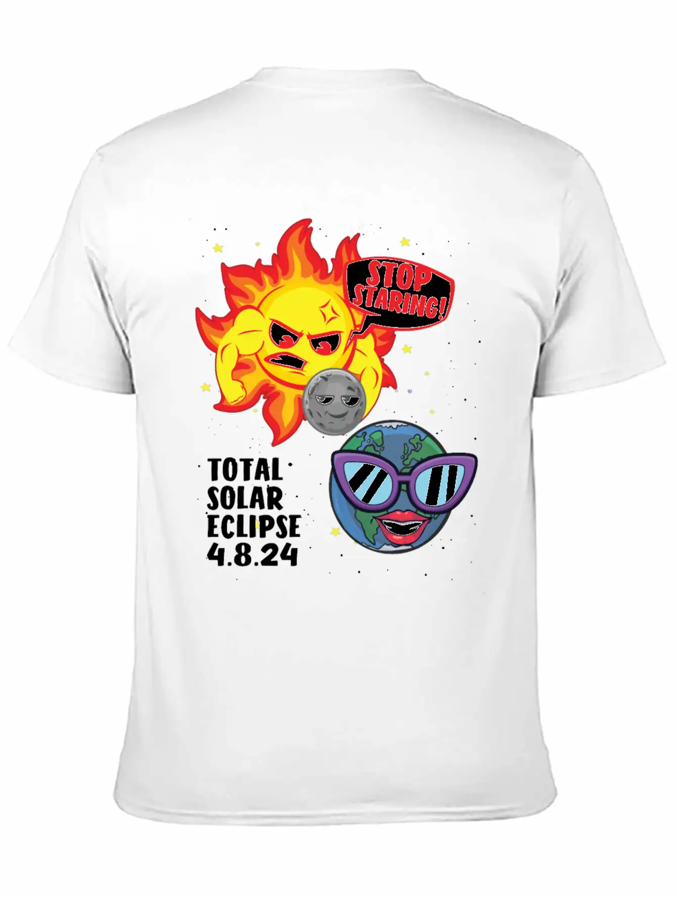 Total Solar Eclipse Stop Staring 4.08.24 Eclipse Unisex Casual T-Shirt – Clean Design For Daily Comfort