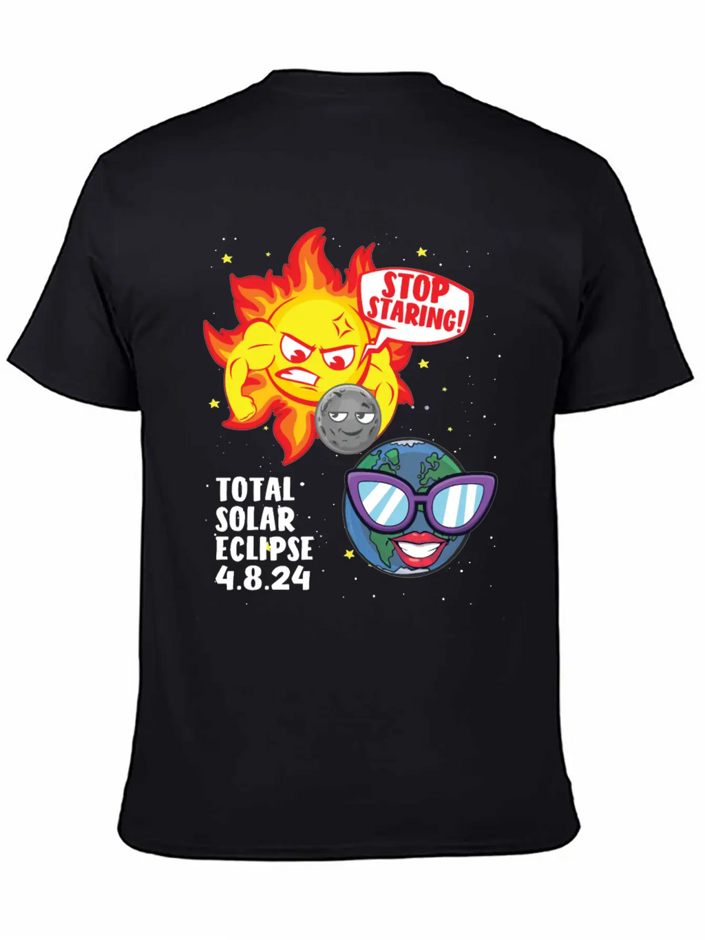 Total Solar Eclipse Stop Staring 4.08.24 Eclipse Unisex Casual T-Shirt – Clean Design For Daily Comfort