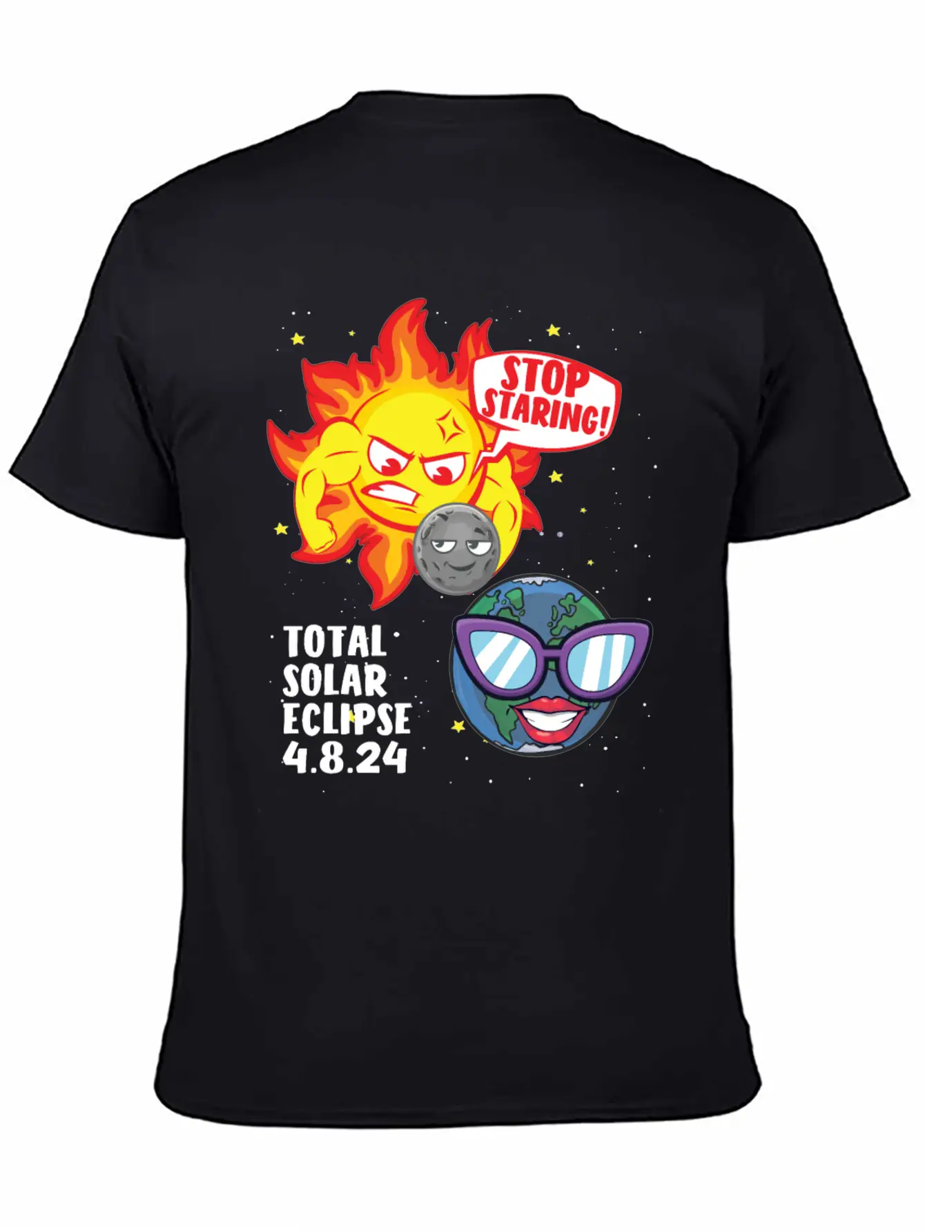 Total Solar Eclipse Stop Staring 4.08.24 Eclipse Unisex Casual T-Shirt – Clean Design For Daily Comfort