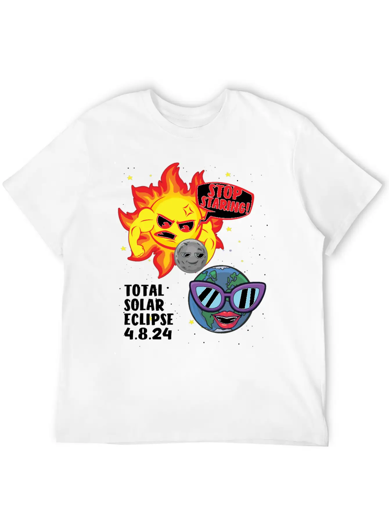 Total Solar Eclipse Stop Staring 4.08.24 Eclipse Unisex Casual T-Shirt – Clean Design For Daily Comfort