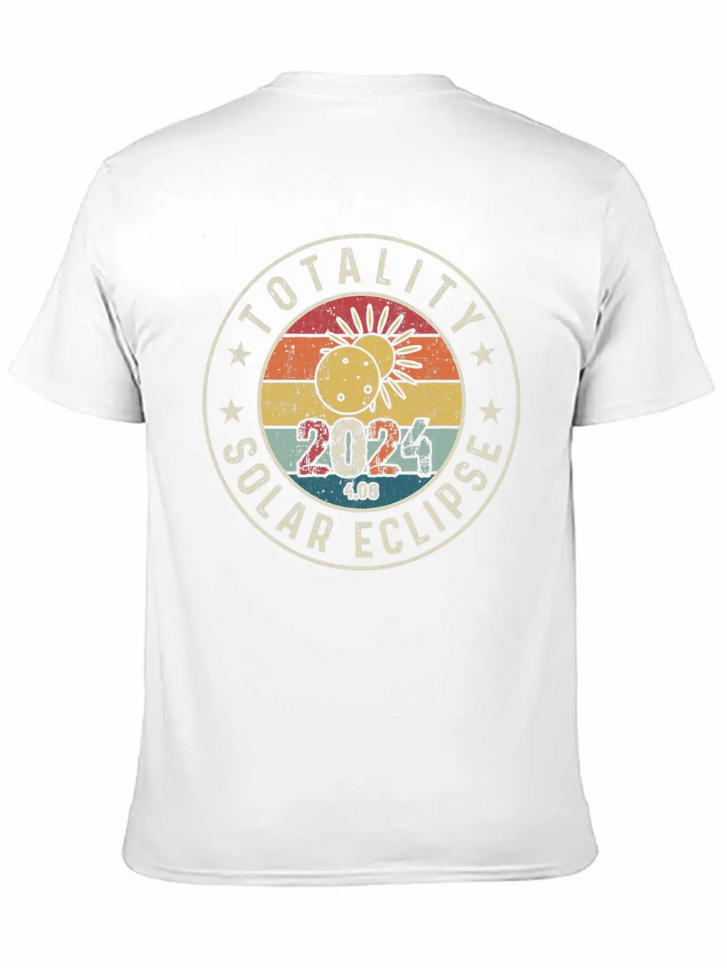Totality Solar Eclipse 2024 America Retro Casual Graphic T-Shirt – Simple And Comfortable Daily Wear