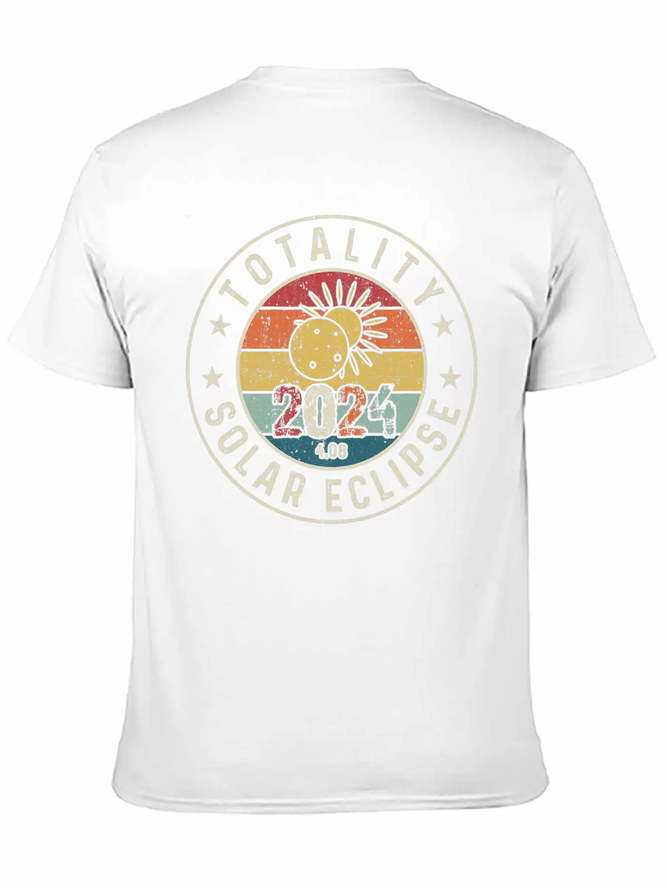 Totality Solar Eclipse 2024 America Retro Casual Graphic T-Shirt – Simple And Comfortable Daily Wear