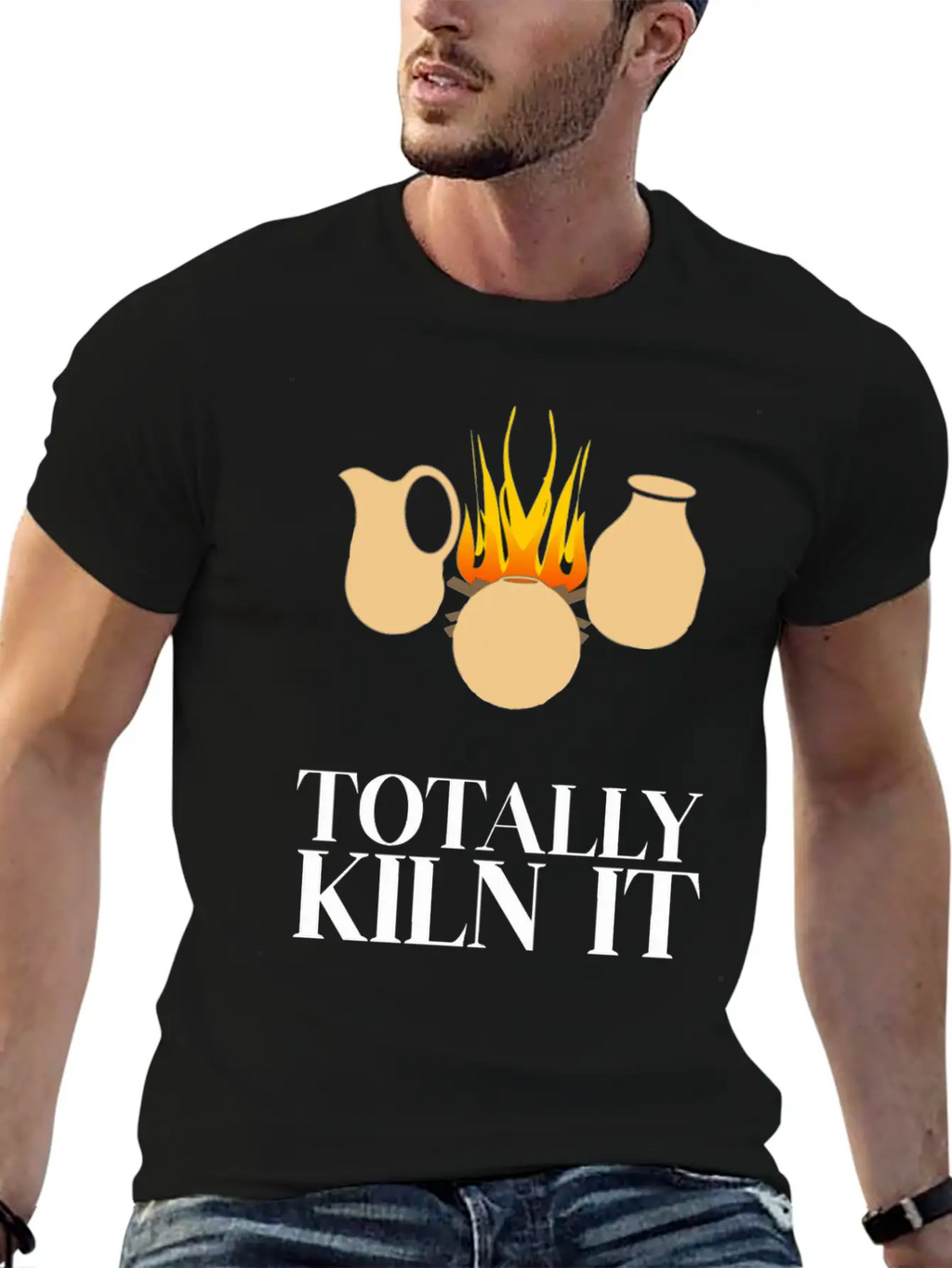 Totally Kiln It Funny Pottery Ceramicist Handmade Unisex Casual T-Shirt – Clean Design For Daily Comfort