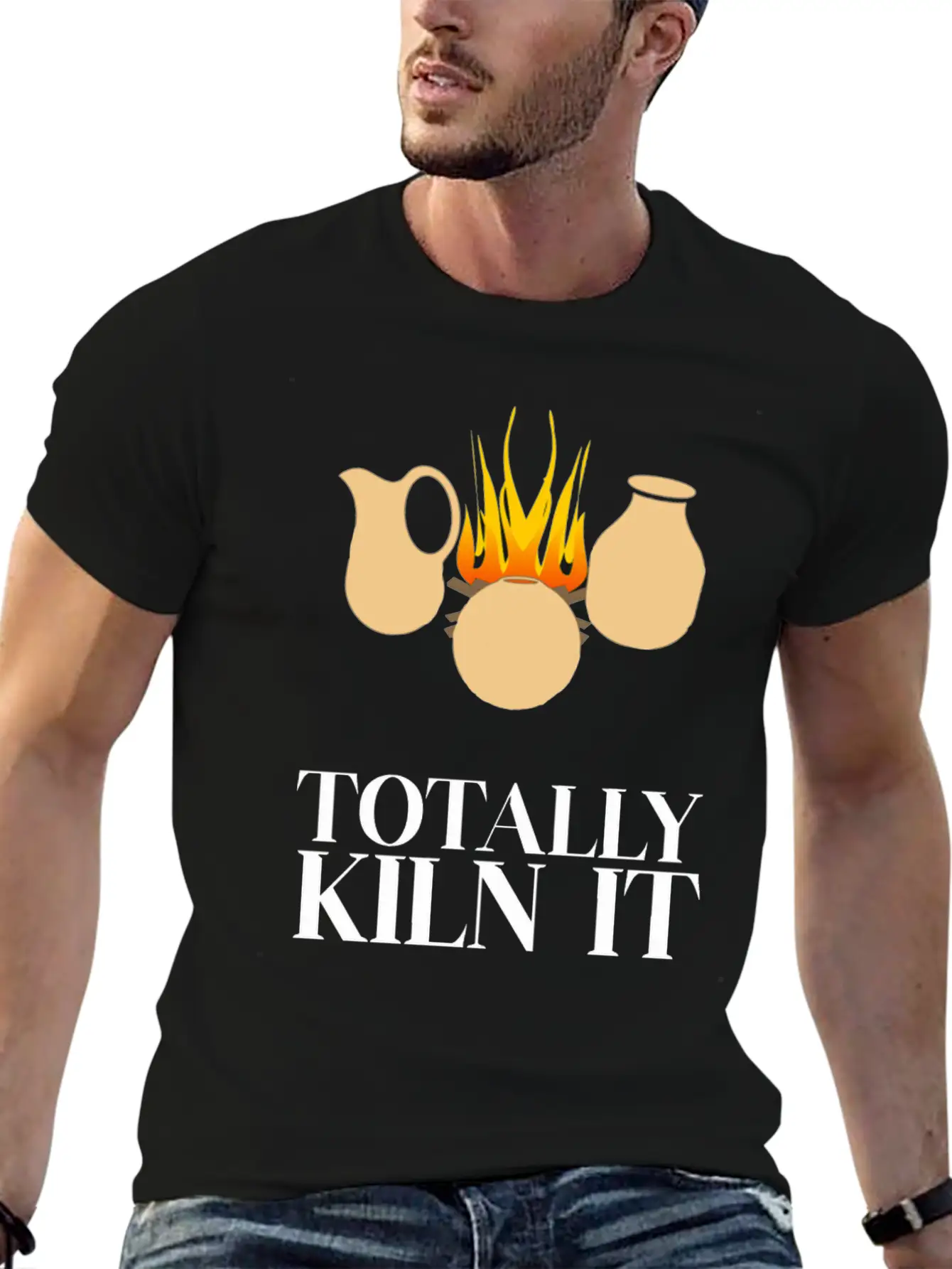 Totally Kiln It Funny Pottery Ceramicist Handmade Unisex Casual T-Shirt – Clean Design For Daily Comfort