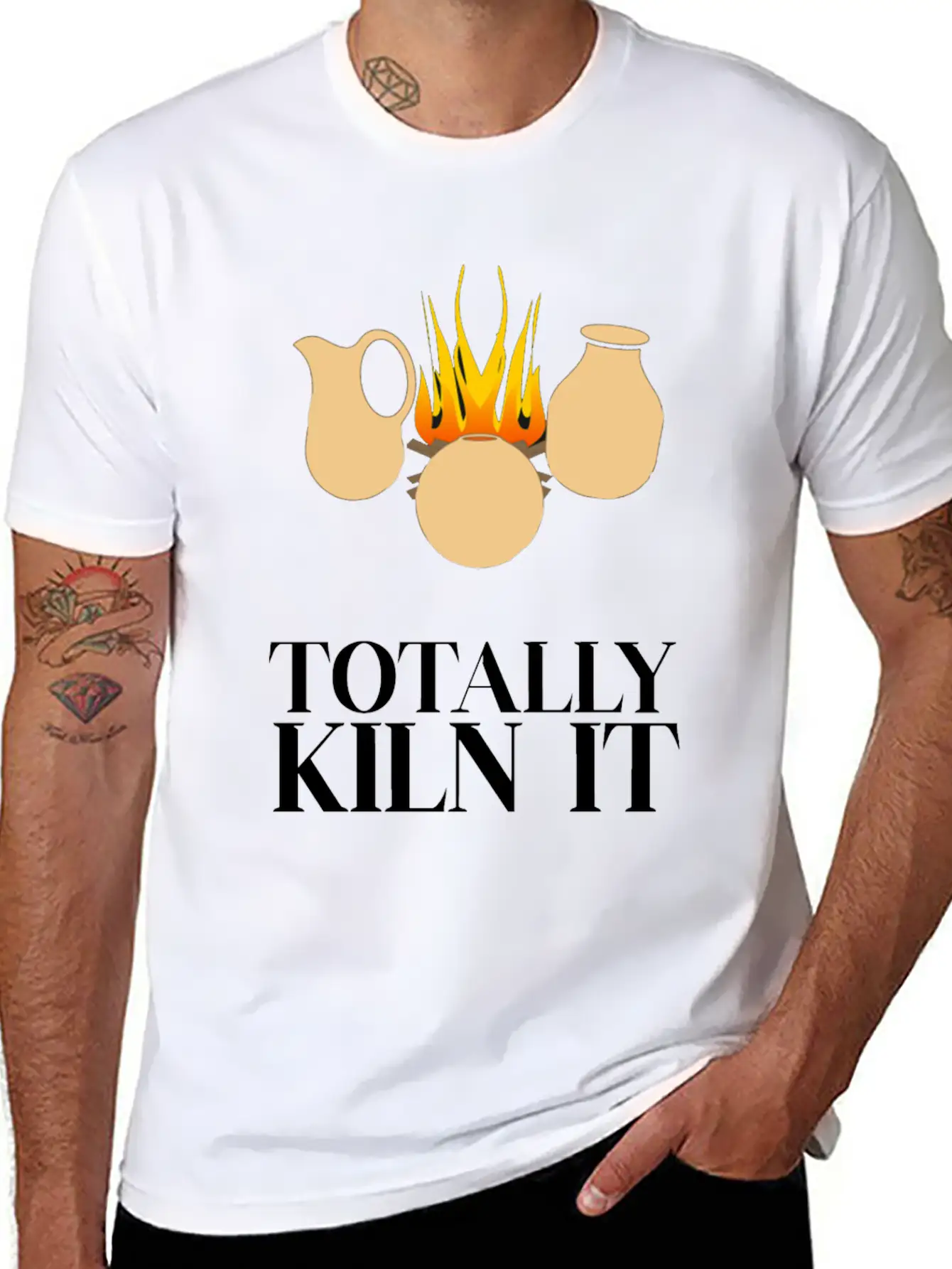 Totally Kiln It Funny Pottery Ceramicist Handmade Unisex Casual T-Shirt – Clean Design For Daily Comfort