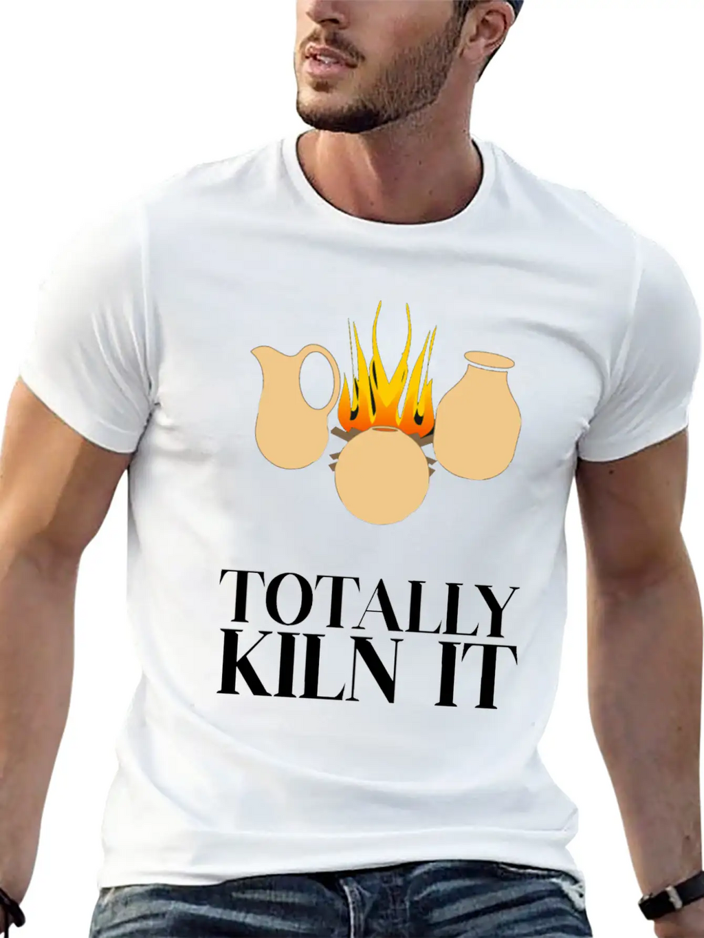 Totally Kiln It Funny Pottery Ceramicist Handmade Unisex Casual T-Shirt – Clean Design For Daily Comfort