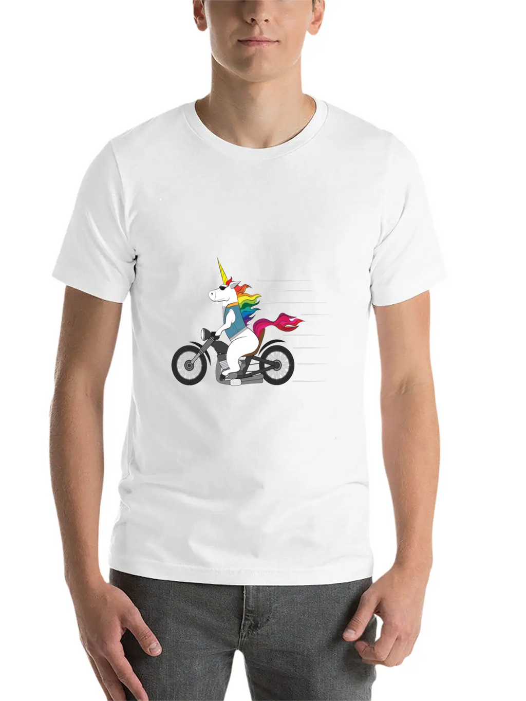 Tough Unicorn Biker Motorcycle Trending Gift Casual Graphic T-Shirt – Simple And Comfortable Daily Wear