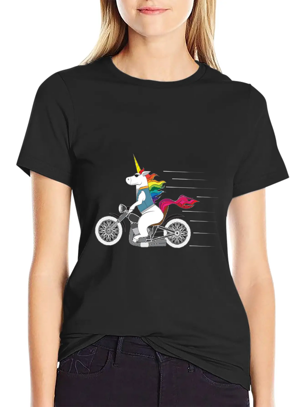 Tough Unicorn Biker Motorcycle Trending Gift Casual Graphic T-Shirt – Simple And Comfortable Daily Wear