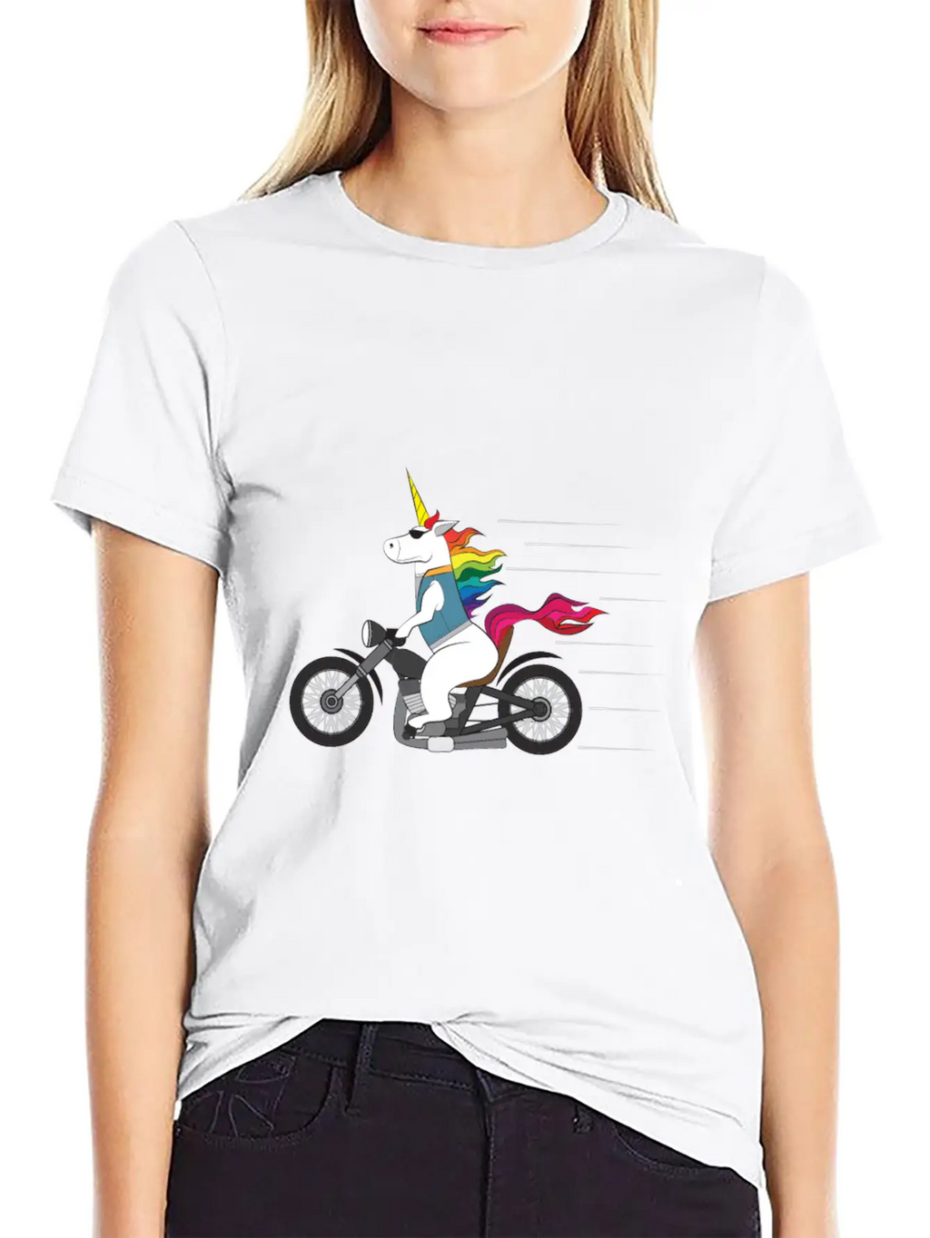 Tough Unicorn Biker Motorcycle Trending Gift Casual Graphic T-Shirt – Simple And Comfortable Daily Wear