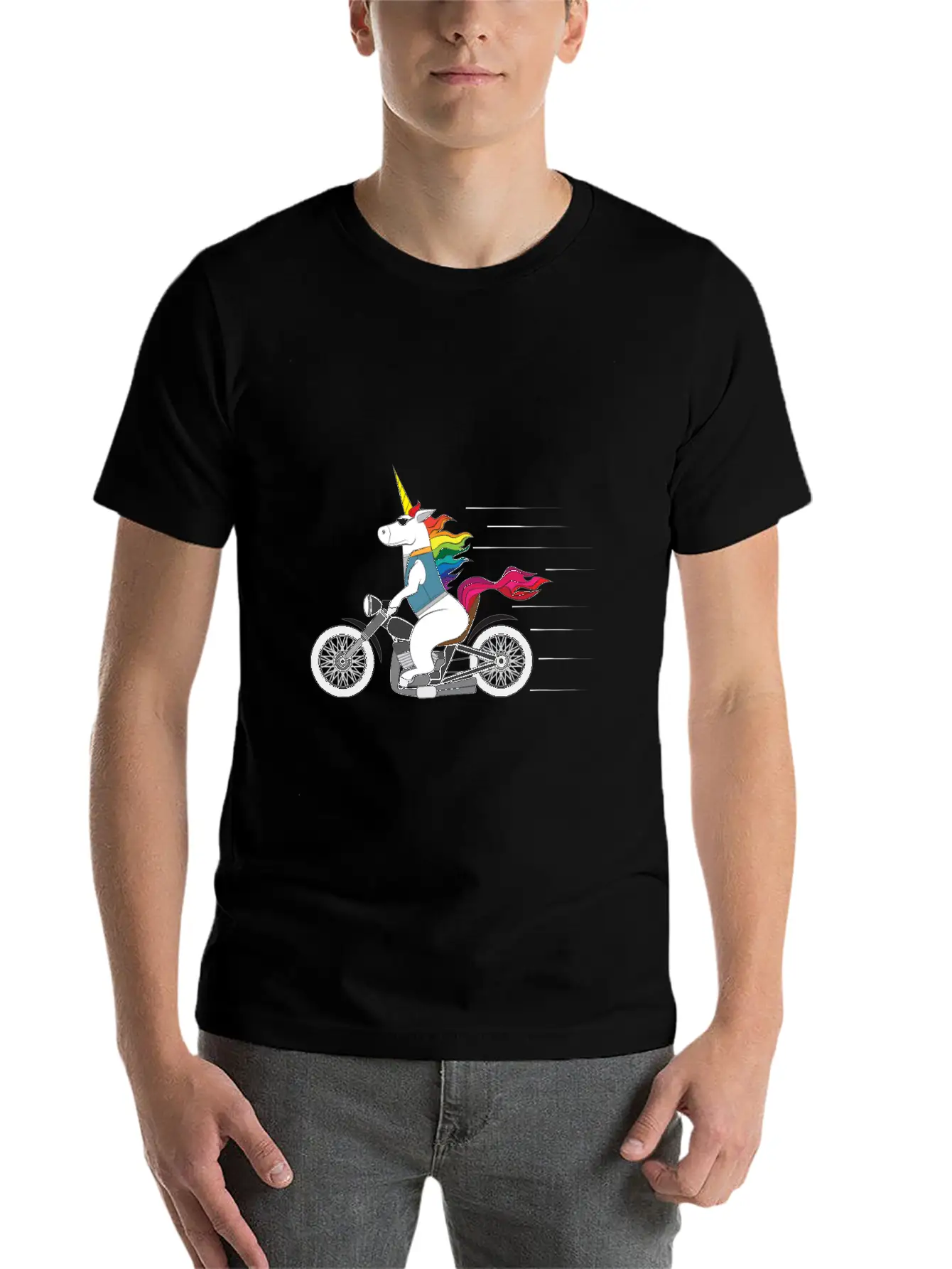 Tough Unicorn Biker Motorcycle Trending Gift Casual Graphic T-Shirt – Simple And Comfortable Daily Wear