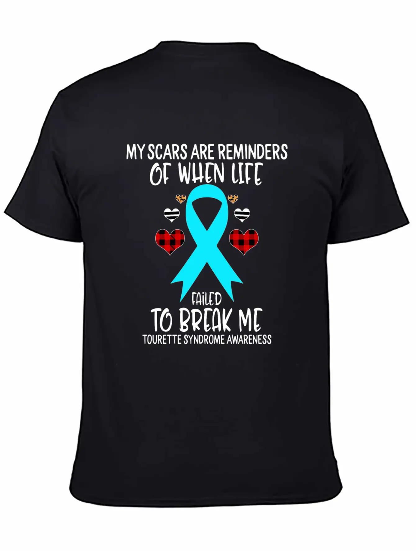 Tourette Syndrome Awareness Warrior Scars Reminder Unisex Casual T-Shirt – Clean Design For Daily Comfort