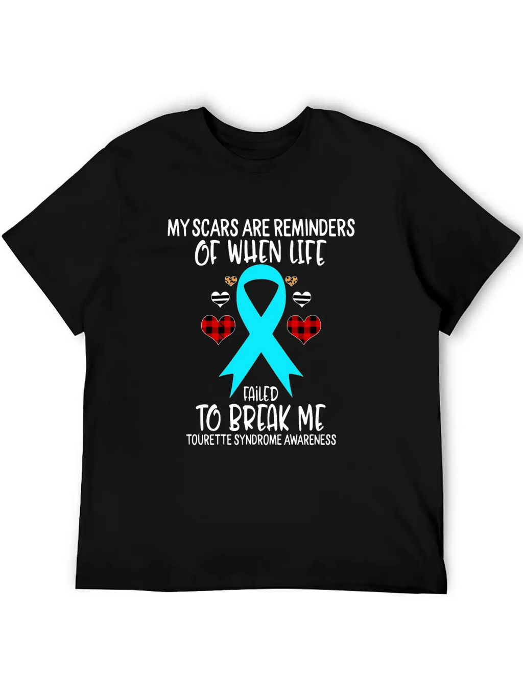 Tourette Syndrome Awareness Warrior Scars Reminder Unisex Casual T-Shirt – Clean Design For Daily Comfort