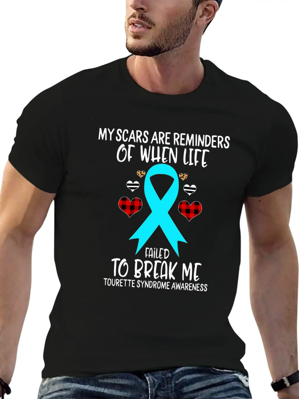 Tourette Syndrome Awareness Warrior Scars Reminder Unisex Casual T-Shirt – Clean Design For Daily Comfort