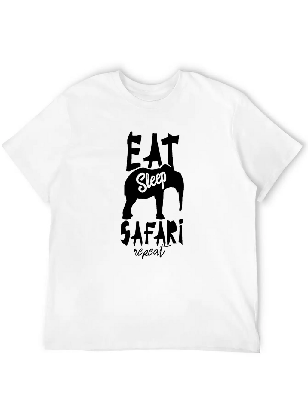 Tourist Safari Elephant Lion Wild Animal Tour Essential Cotton Tee For Daily Outfits – Unisex Style