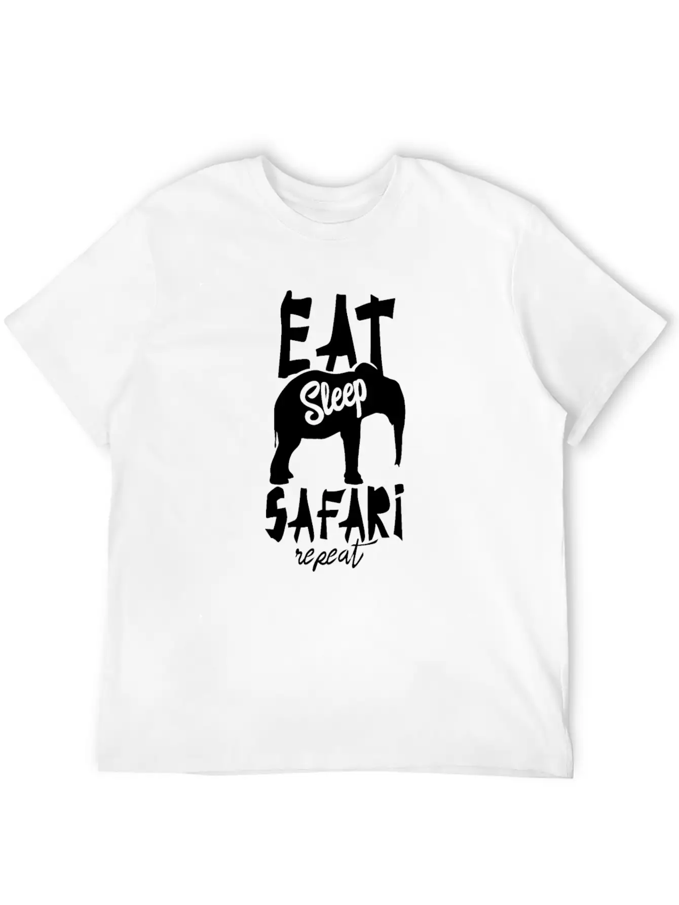 Tourist Safari Elephant Lion Wild Animal Tour Essential Cotton Tee For Daily Outfits – Unisex Style
