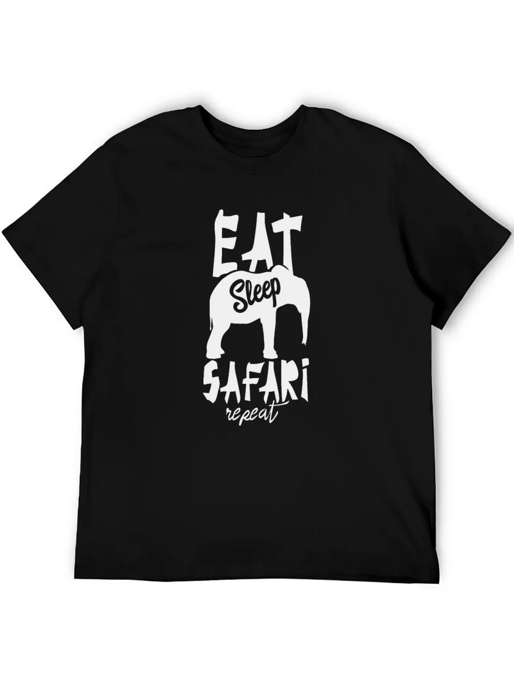 Tourist Safari Elephant Lion Wild Animal Tour Essential Cotton Tee For Daily Outfits – Unisex Style