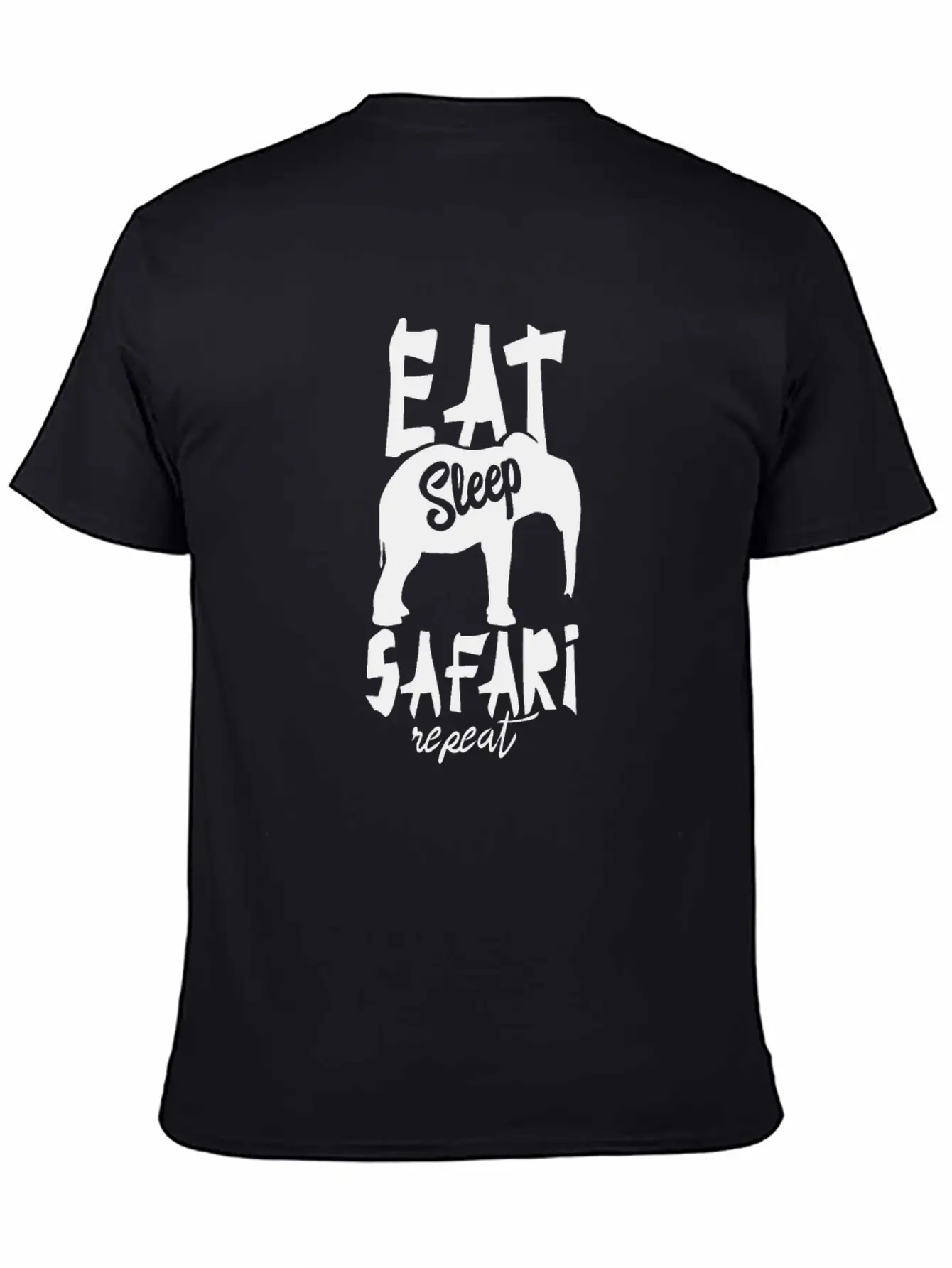 Tourist Safari Elephant Lion Wild Animal Tour Essential Cotton Tee For Daily Outfits – Unisex Style