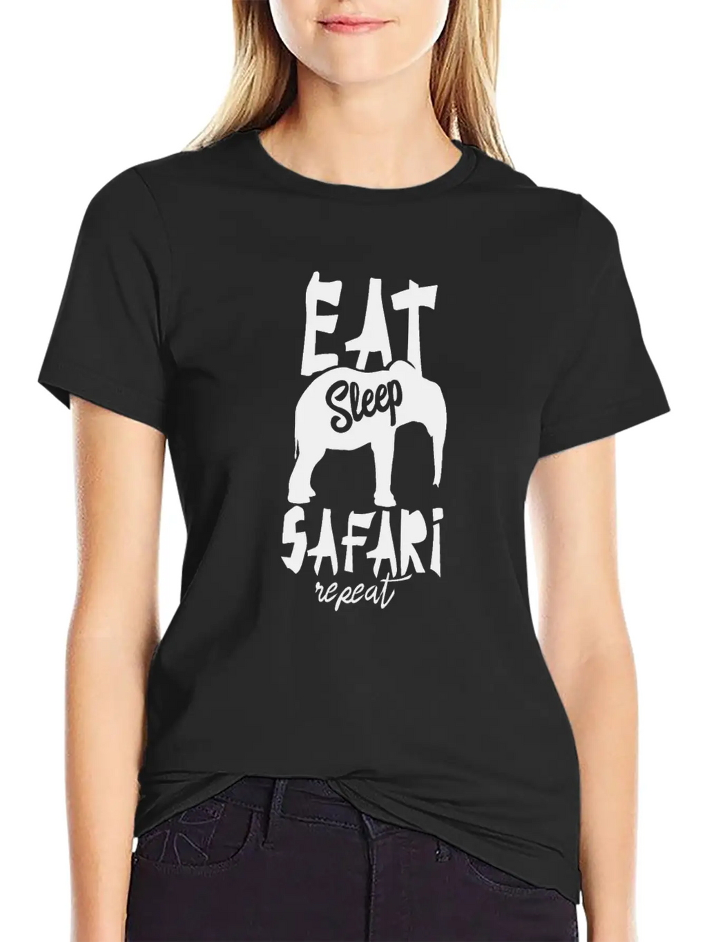Tourist Safari Elephant Lion Wild Animal Tour Essential Cotton Tee For Daily Outfits – Unisex Style