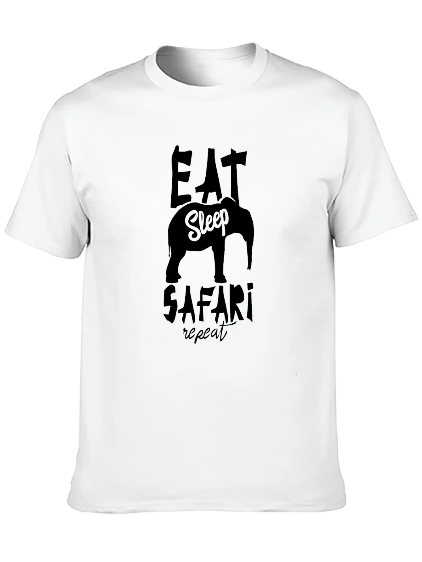 Tourist Safari Elephant Lion Wild Animal Tour Essential Cotton Tee For Daily Outfits – Unisex Style