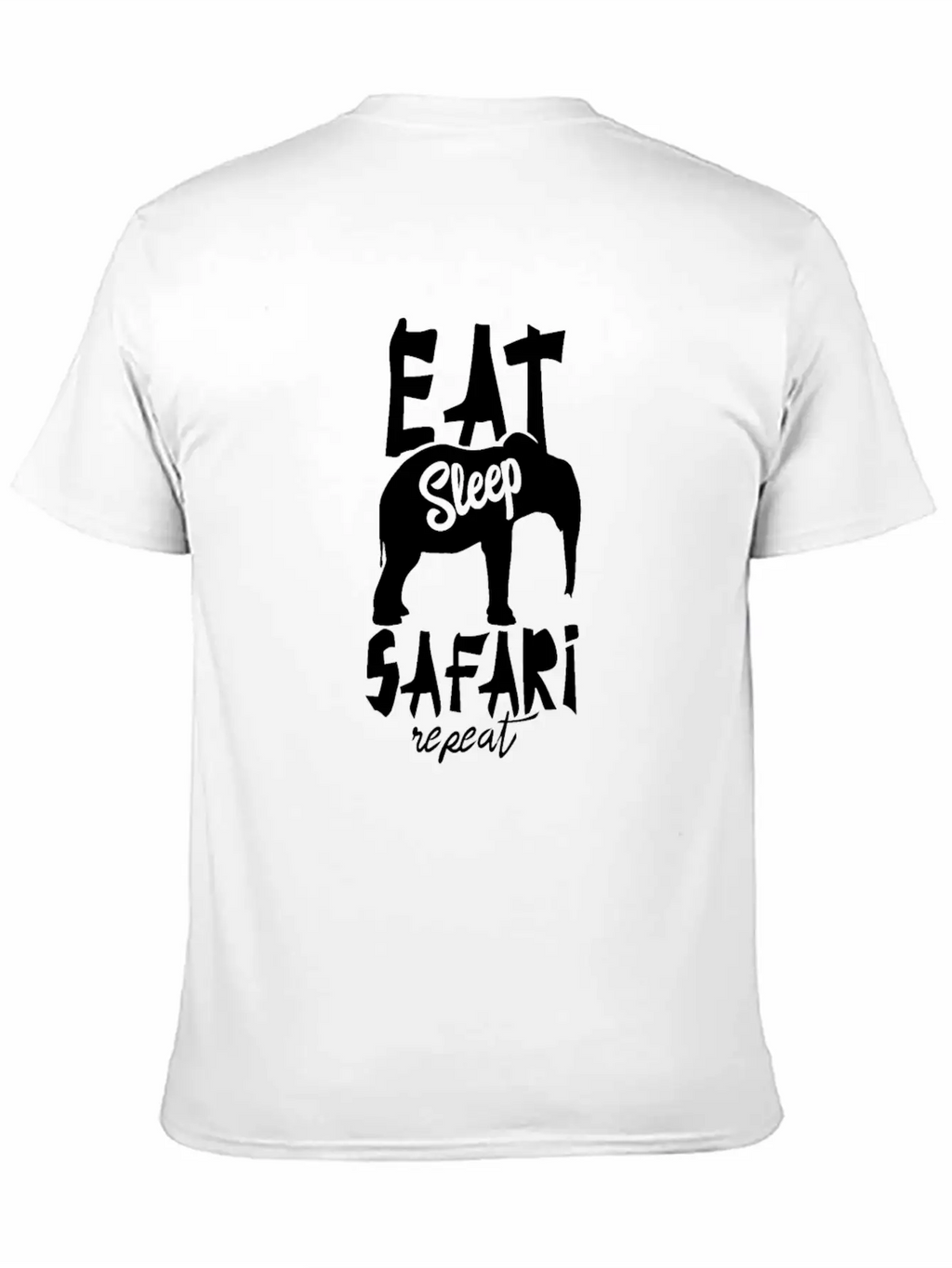 Tourist Safari Elephant Lion Wild Animal Tour Essential Cotton Tee For Daily Outfits – Unisex Style