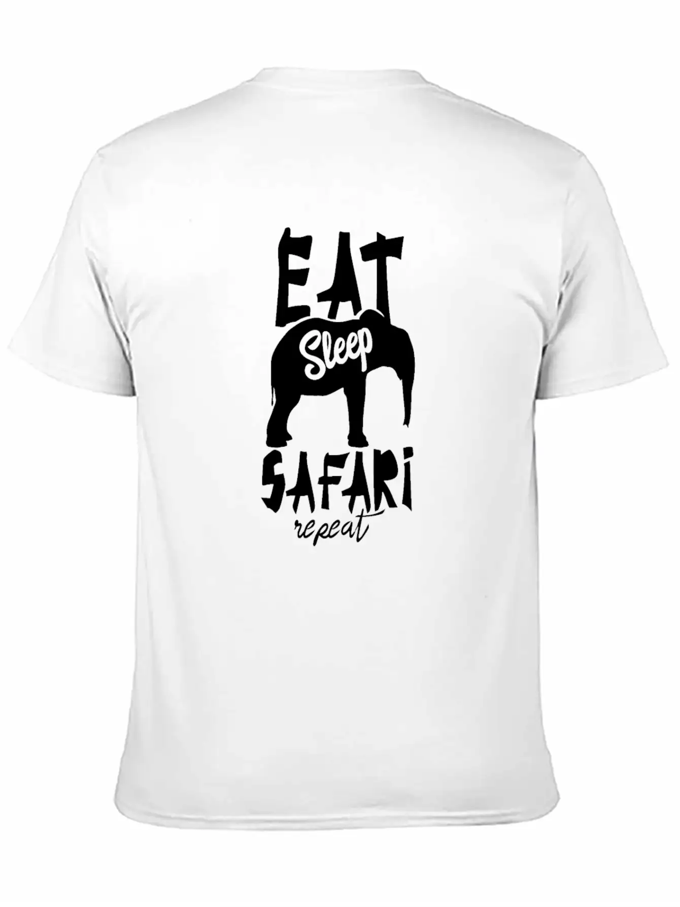 Tourist Safari Elephant Lion Wild Animal Tour Essential Cotton Tee For Daily Outfits – Unisex Style
